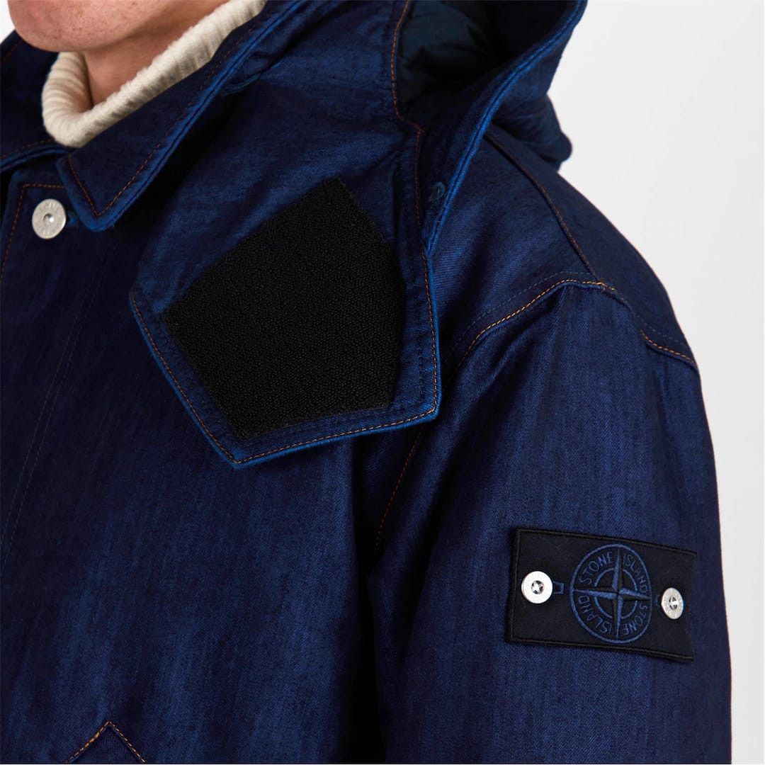 Stone Island o1g2r1mq0526 Denim Research Short Parka in Blue Size US XL / EU 56 / 4 - 5 Thumbnail