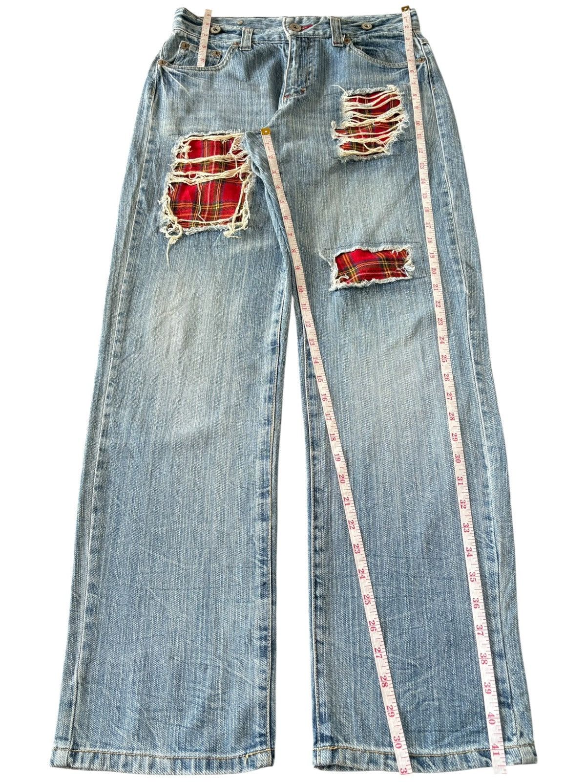 Kapital Vintage Japanese Brand Buckle Back Suspenders Loose Jeans Size 31" - 7 Thumbnail