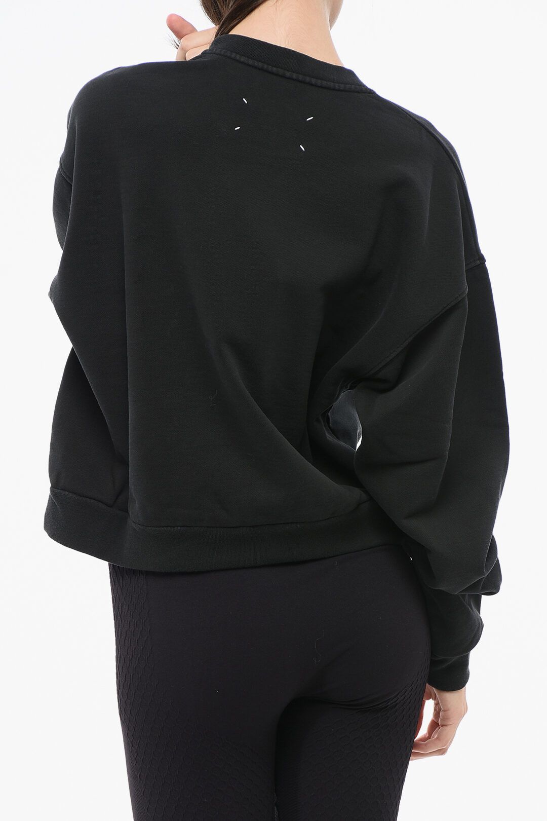 Maison Margiela og1mm0825 Crewneck Sweatshirt in Black Size S / US 4 / IT 40 - 2 Thumbnail