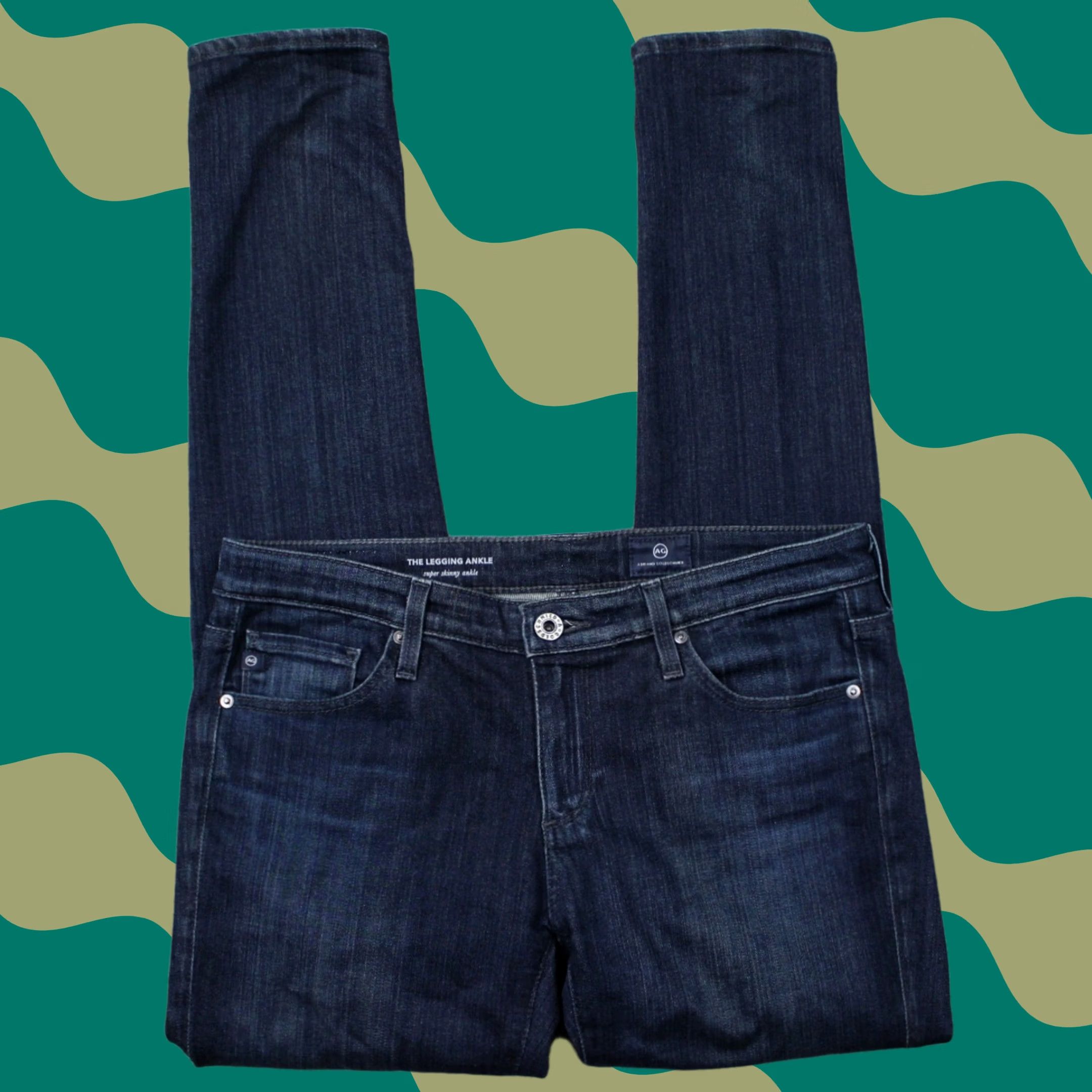 Vintage AG Adriano Goldschmied Jeans Women 26 x 28 Blue Legging Ankle Super Skinny Ankle Size 26" / US 2 / IT 38 - 1 Thumbnail