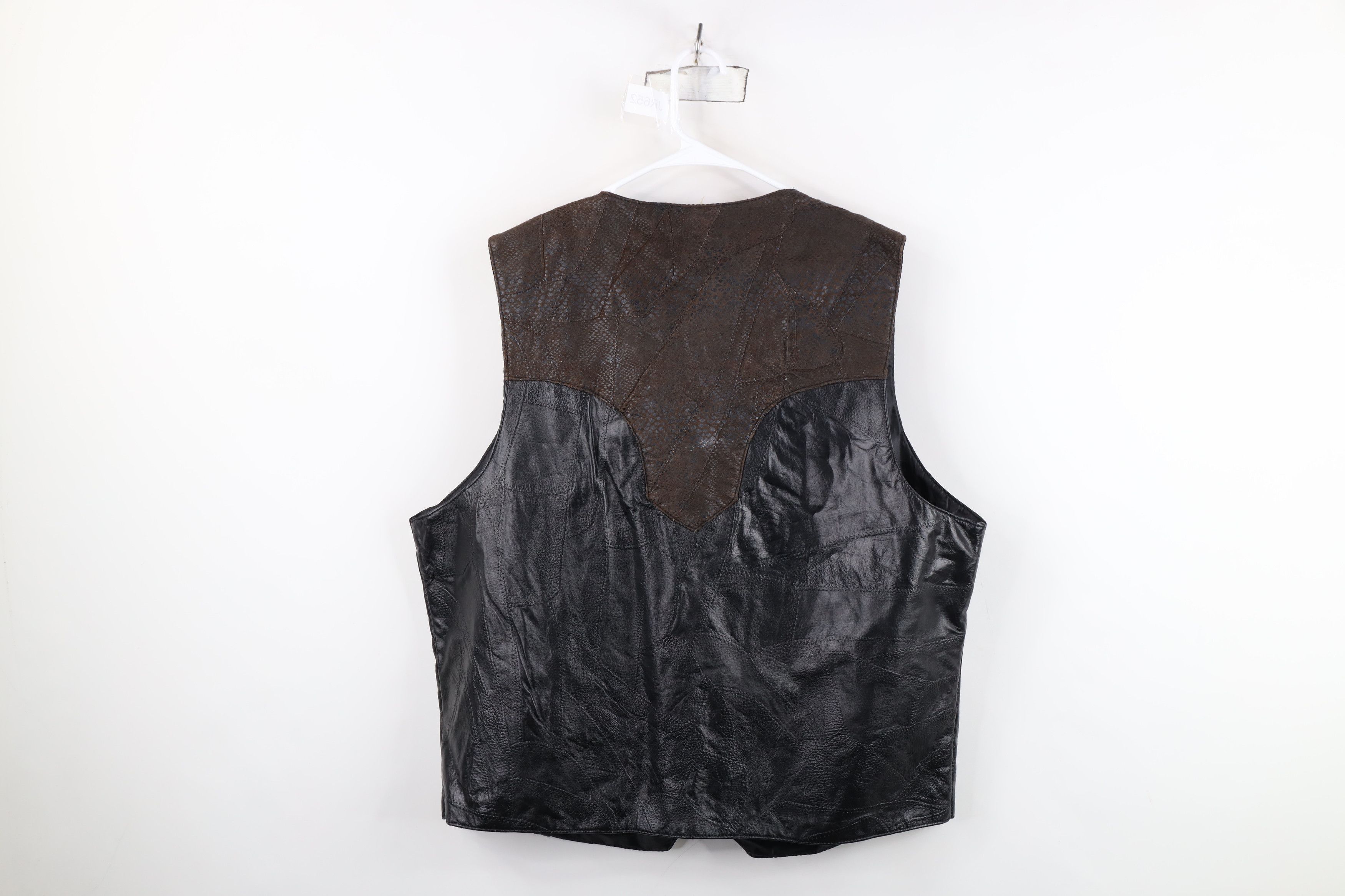 Vintage Deadstock Vintage 90s Streetwear Leather Vest Jacket Size XXL / US 16-18 / IT 52-54 - 12 Thumbnail