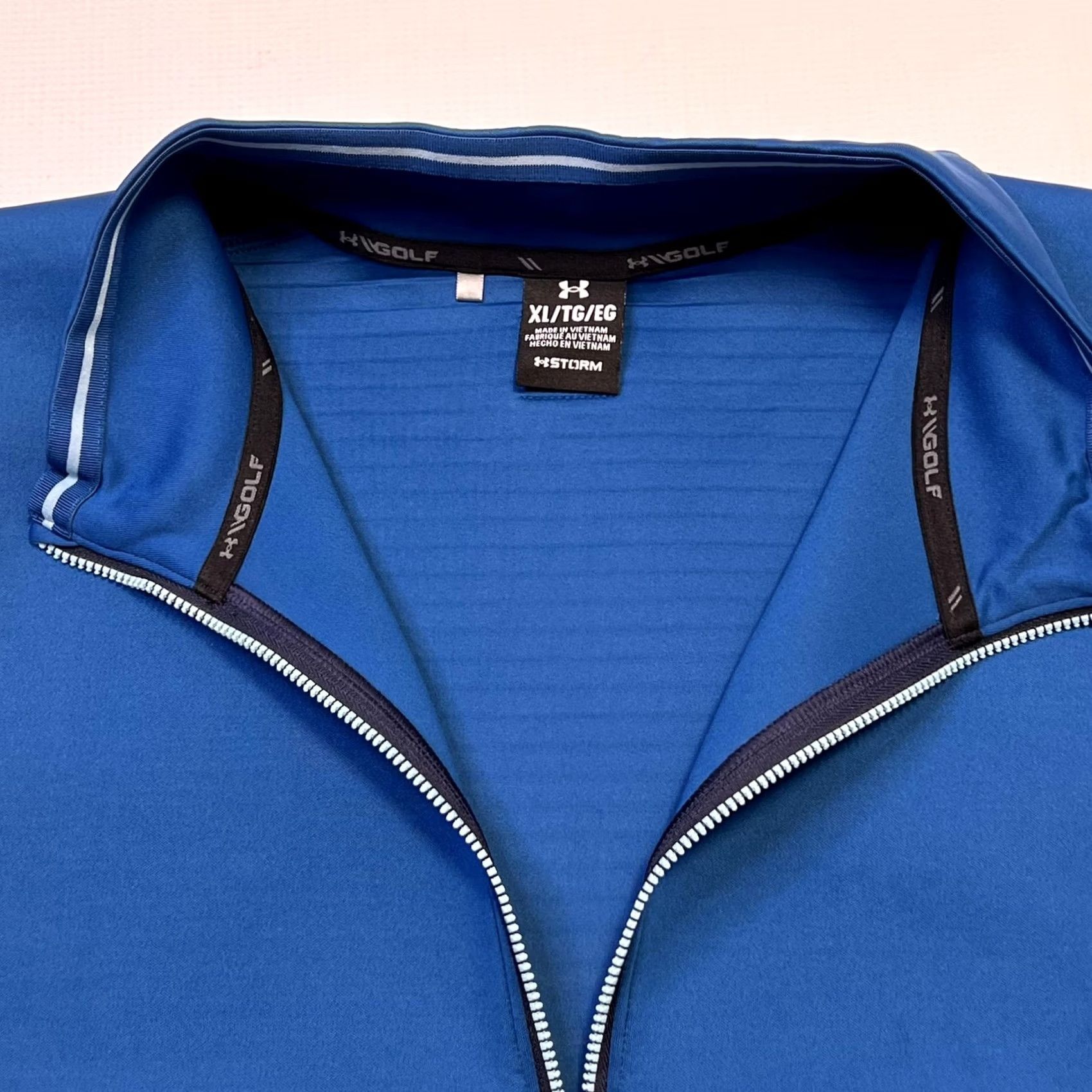 Under Armour Under Armour Pullover Mens XL Blue Storm Golf Quarter Zip Long Sleeve Performance Size US XL / EU 56 / 4 - 7 Thumbnail
