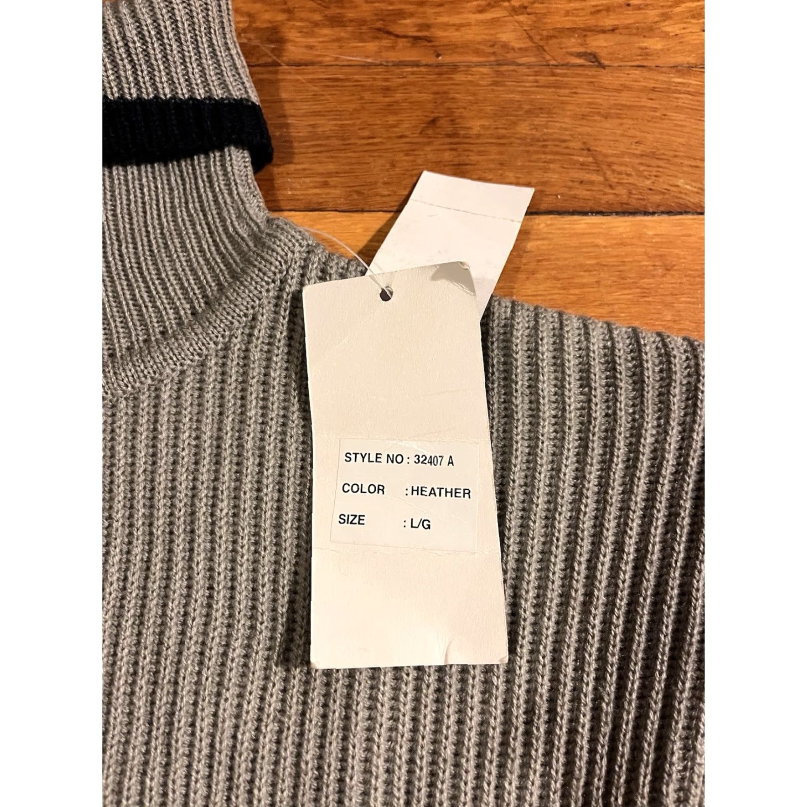 Vintage VINTAGE Ferruche Ribbed Turtleneck Sweater Men’s Large Grey 90s Y2K Size US L / EU 52-54 / 3 - 5 Thumbnail