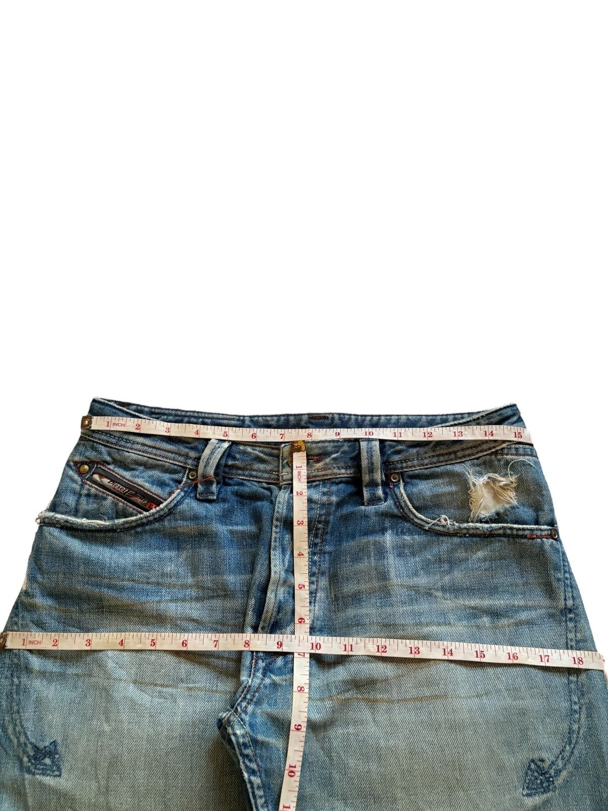Diesel Vintage Italy Diesel Rusty Mud Wash Distress Rip Baggy Jean Size US 30 / EU 46 - 13 Thumbnail
