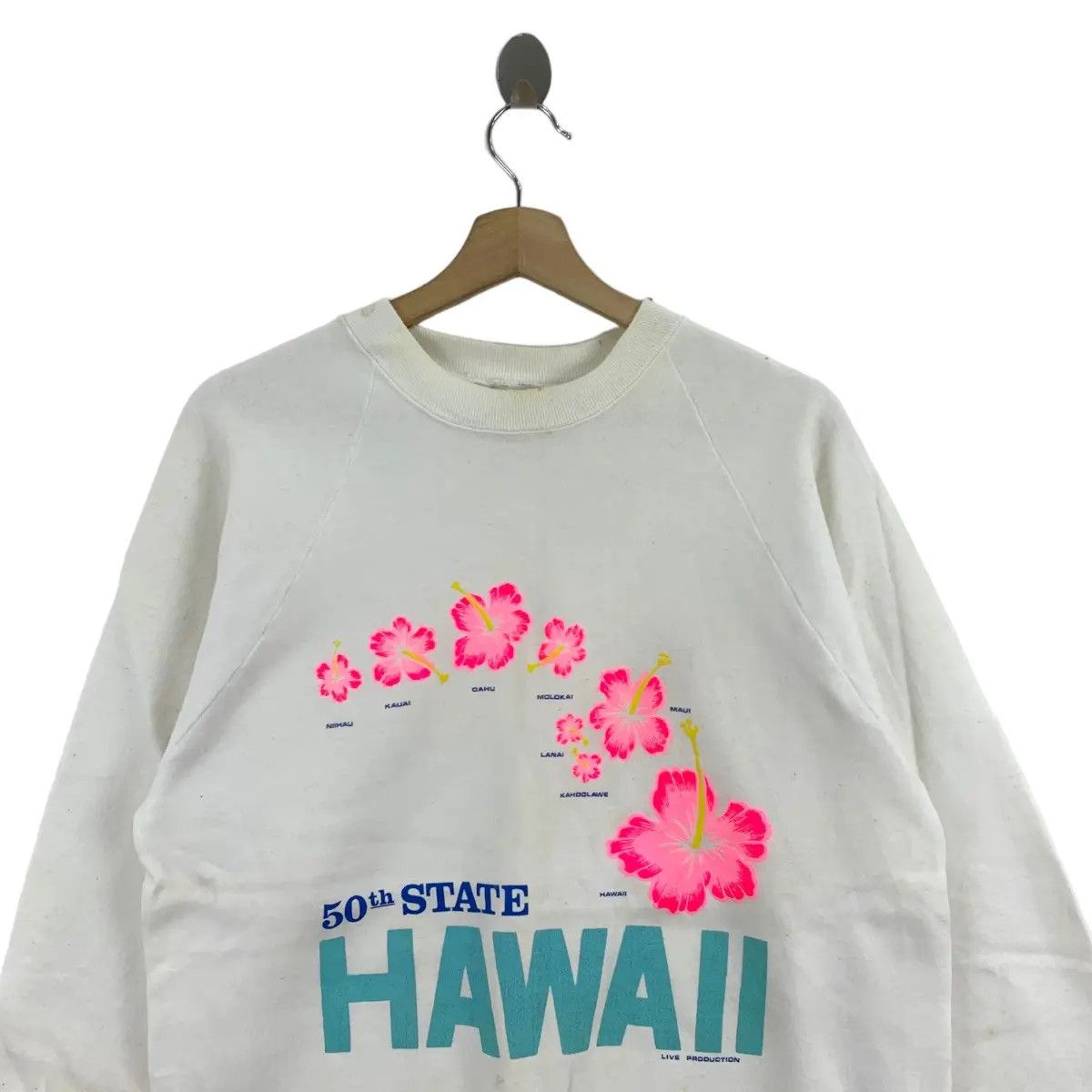 Vintage Vintage 80’ HAWAII 50th STATE Molokai Lanai Maui Sweatshirt Size L / US 10 / IT 46 - 3 Thumbnail