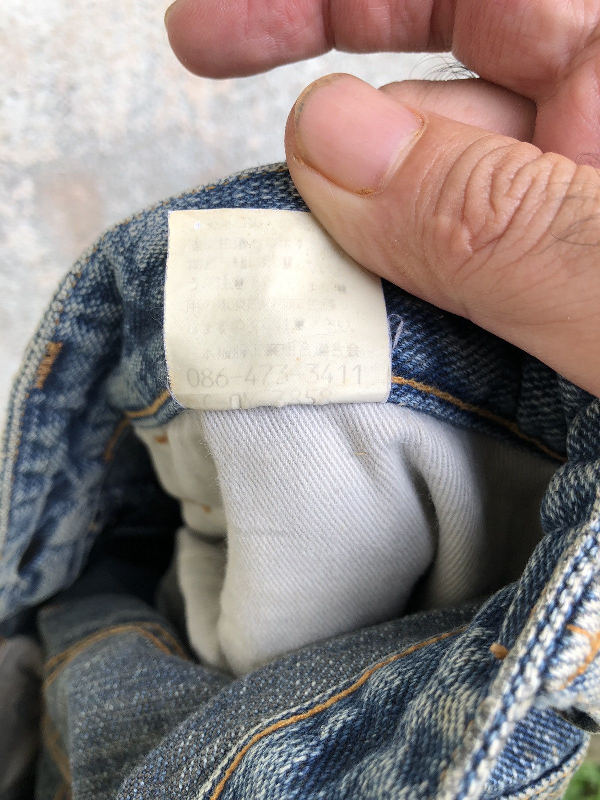 Johnbull × KOJIMA GENES Vintage John Bull Kojima Distressed Knee Ripped Jean Size US 31 - 16 Thumbnail