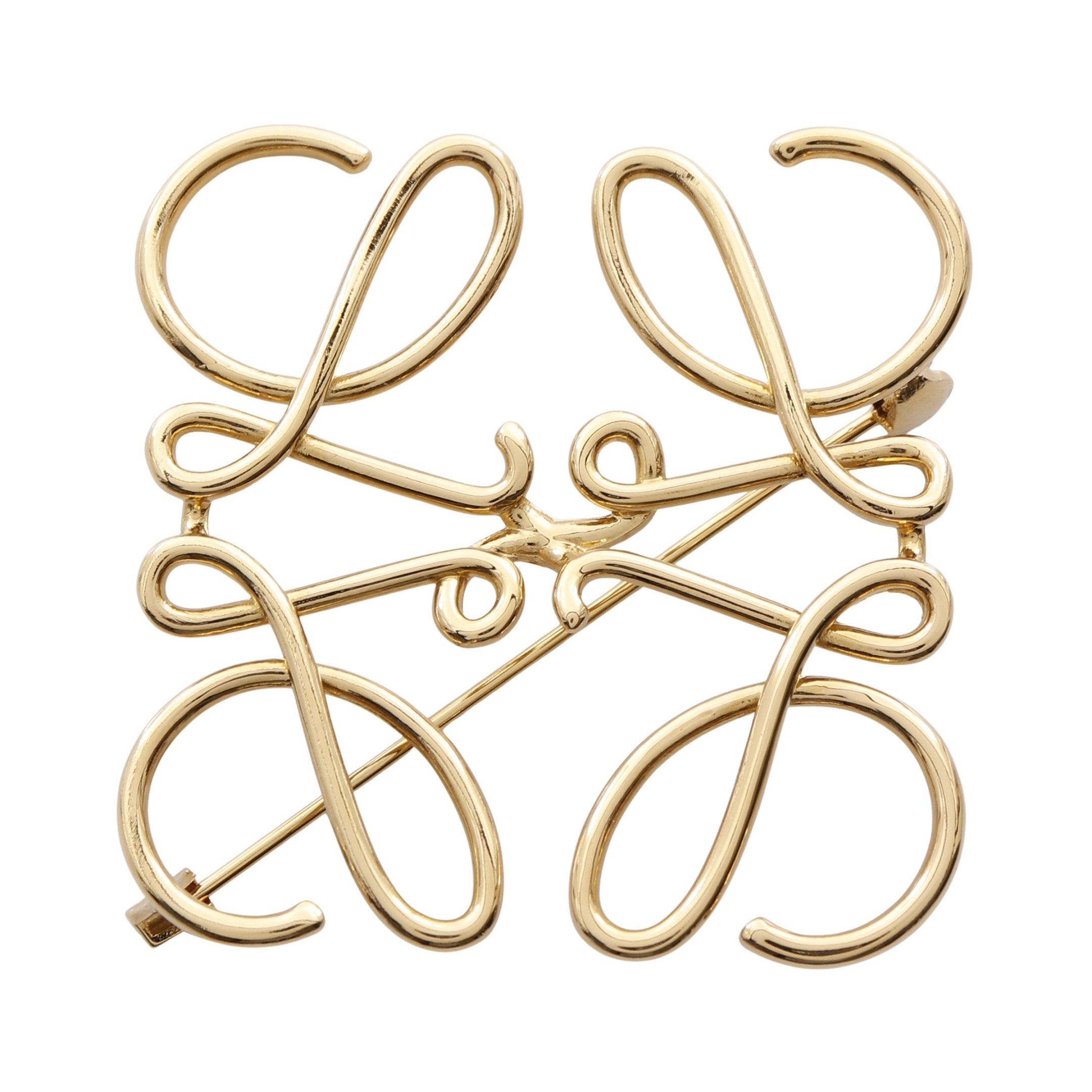 Loewe Loewe Anagram Brooch Gp Gold Size ONE SIZE - 1 Thumbnail