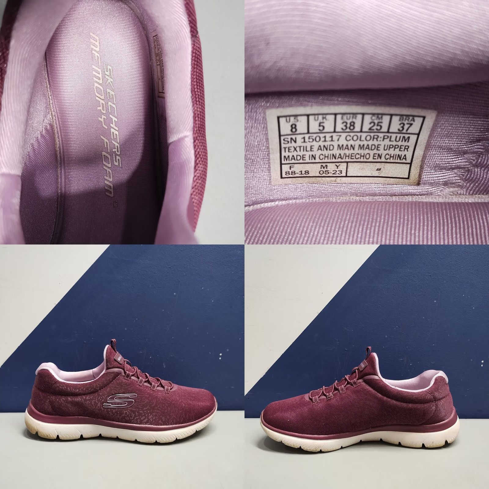 SKECHERS Skechers Gleaming Dream Sneakers Womens Size 8 Purple White Lace-Up - Skechers Shoes - 150117 - Vintage: N/A Size US 8 / IT 38 - 8 Thumbnail