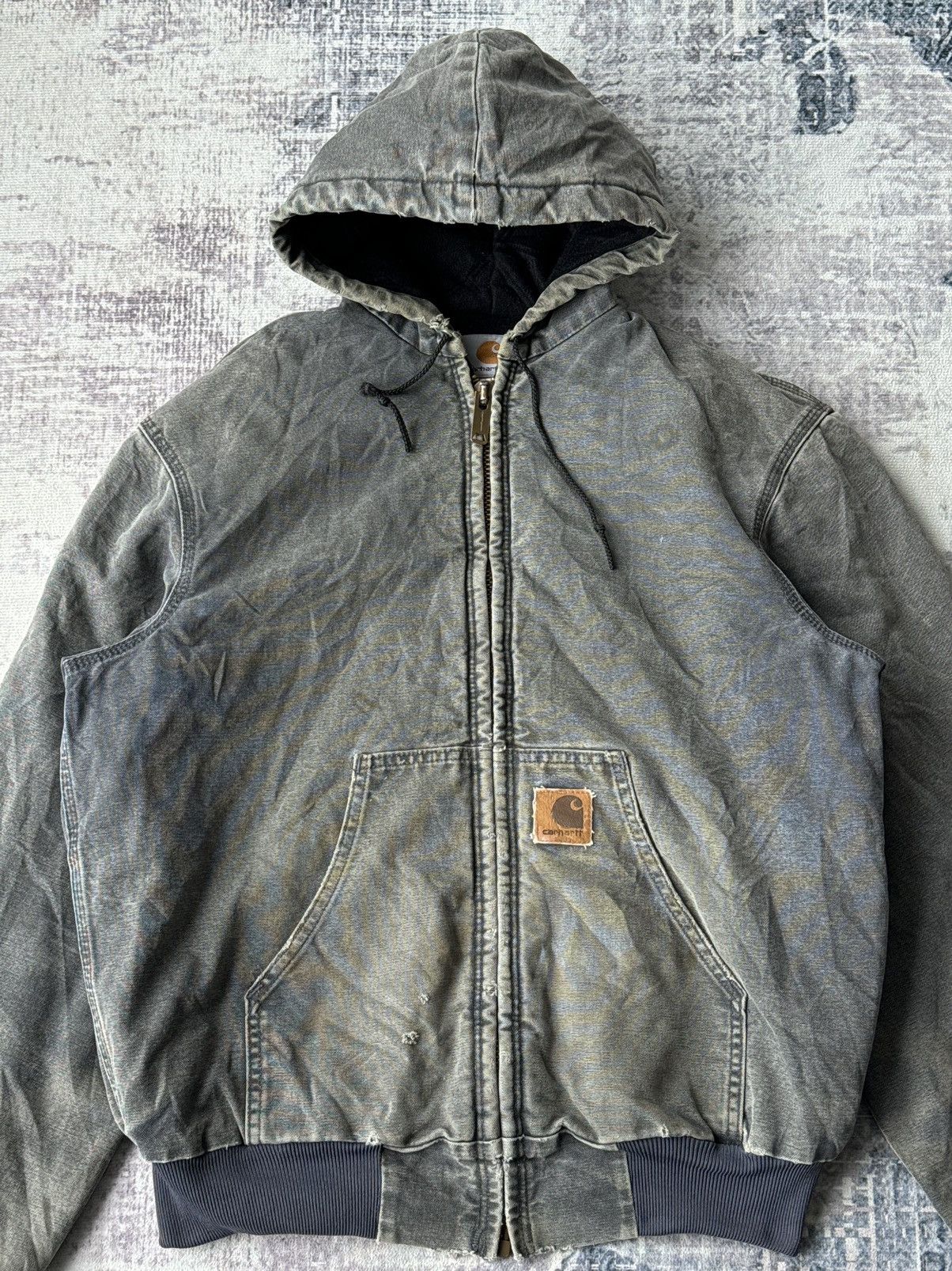 Carhartt × If Six Was Nine × Vintage XX Vintage Carhartt Detroit Distressed Splash Denim Jacket Size US M / EU 48-50 / 2 - 2 Thumbnail