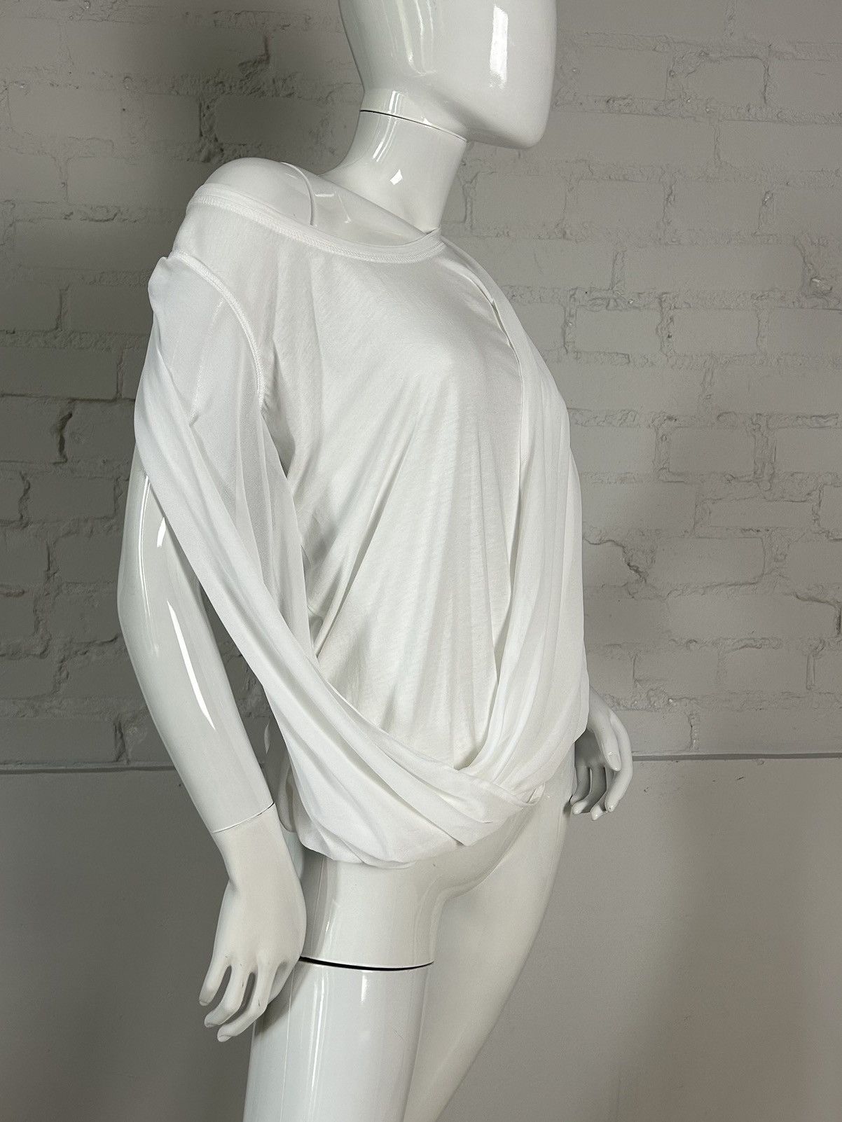 Other Insane white draped top Size S / US 4 / IT 40 - 5 Thumbnail