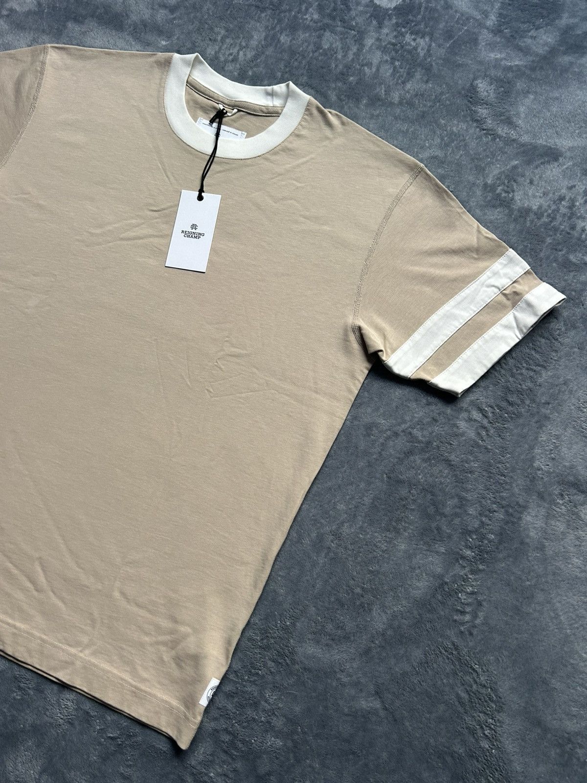 Reigning Champ Reigning Champ Short Sleeve Football T-Shirt Dune — Size M Size US M / EU 48-50 / 2 - 5 Thumbnail