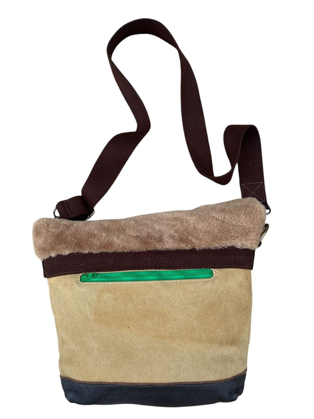 Frapbois Vintage Frapbois Japan Sheepskin Canvas Sling Bag Size ONE SIZE - 9 Thumbnail