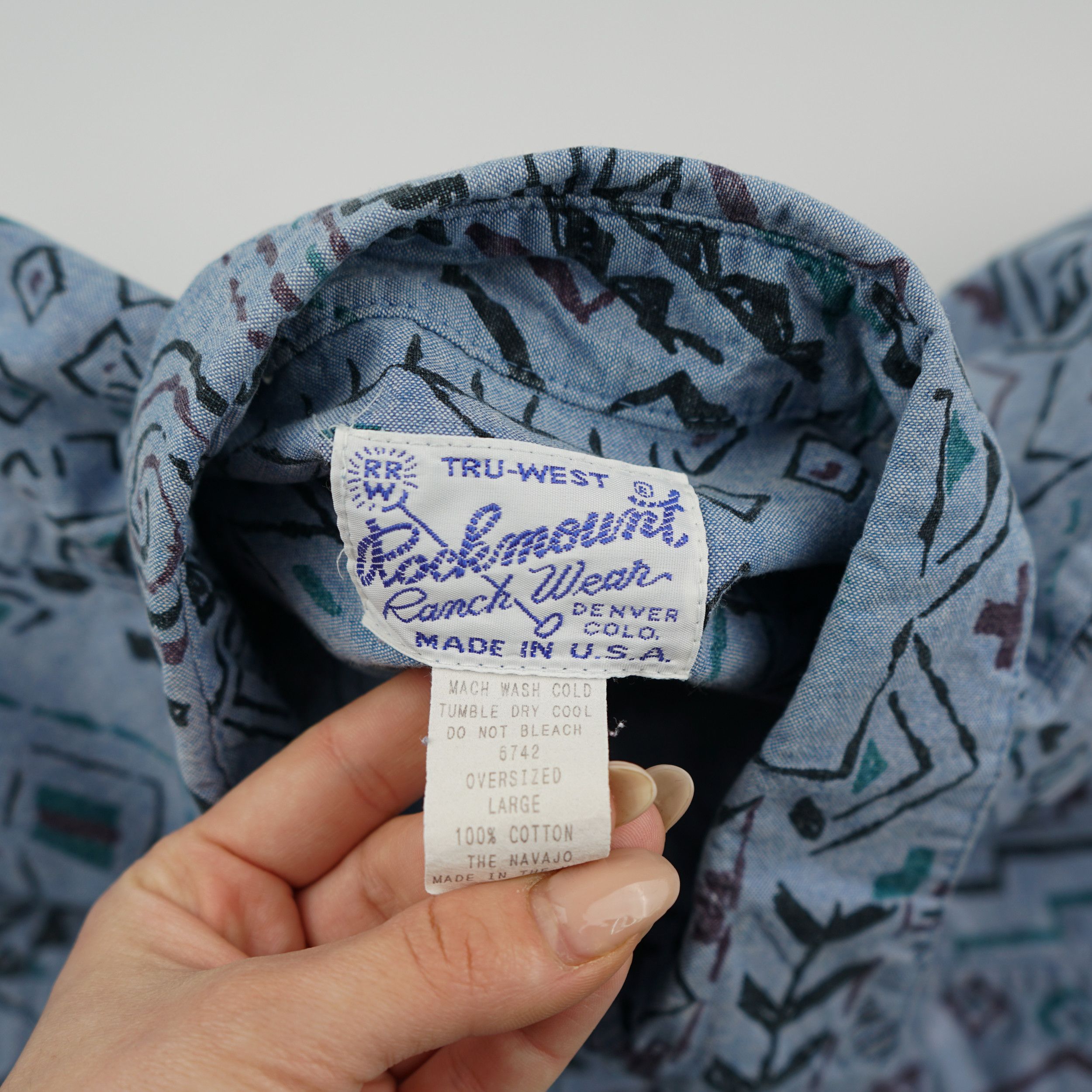 Rockmount Ranch Wear × Vintage Vintage 1990 Rockmount RanchWear Shirt Size US L / EU 52-54 / 3 - 5 Thumbnail