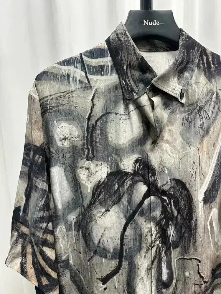 Yohji Yamamoto Sz 3 Yohji Yamamoto Pour Homme Silk Shirt-2507 Size US L / EU 52-54 / 3 - 2 Thumbnail