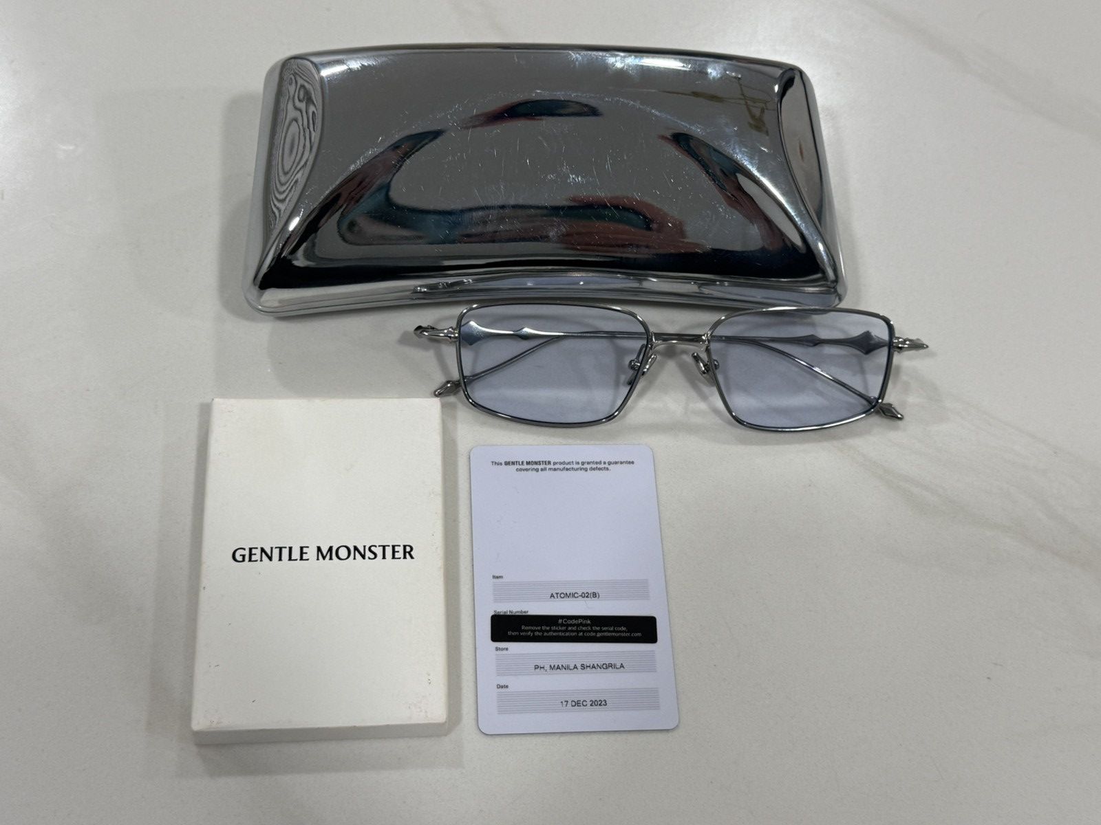 Gentle Monster Atomic 02(B) in Silver, Men's