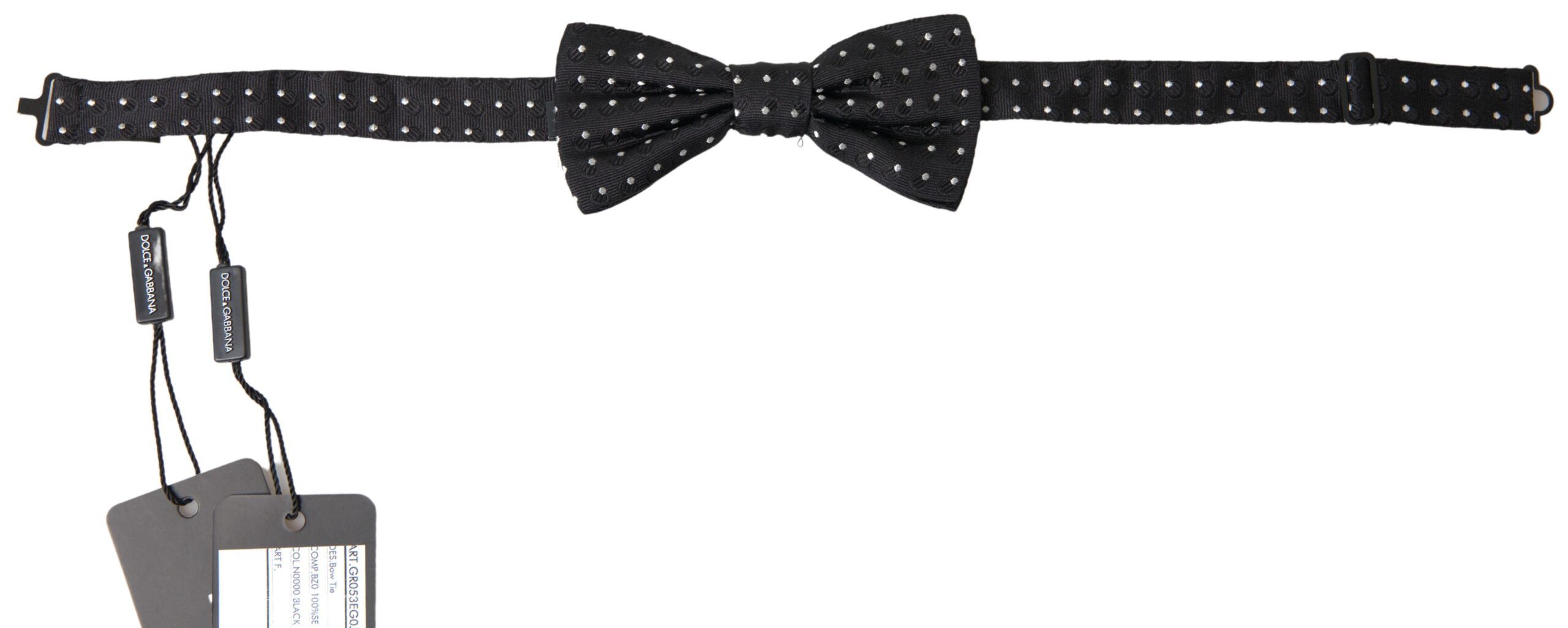 Dolce & Gabbana Elegant Black Silk Bow Men's Tie Size ONE SIZE - 1 Thumbnail