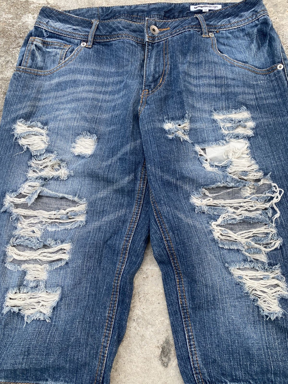 semanticdesign Semanticdesign Archive Distressed Pants Kmrii Ifsixwasnine Size US 32 / EU 48 - 2 Thumbnail