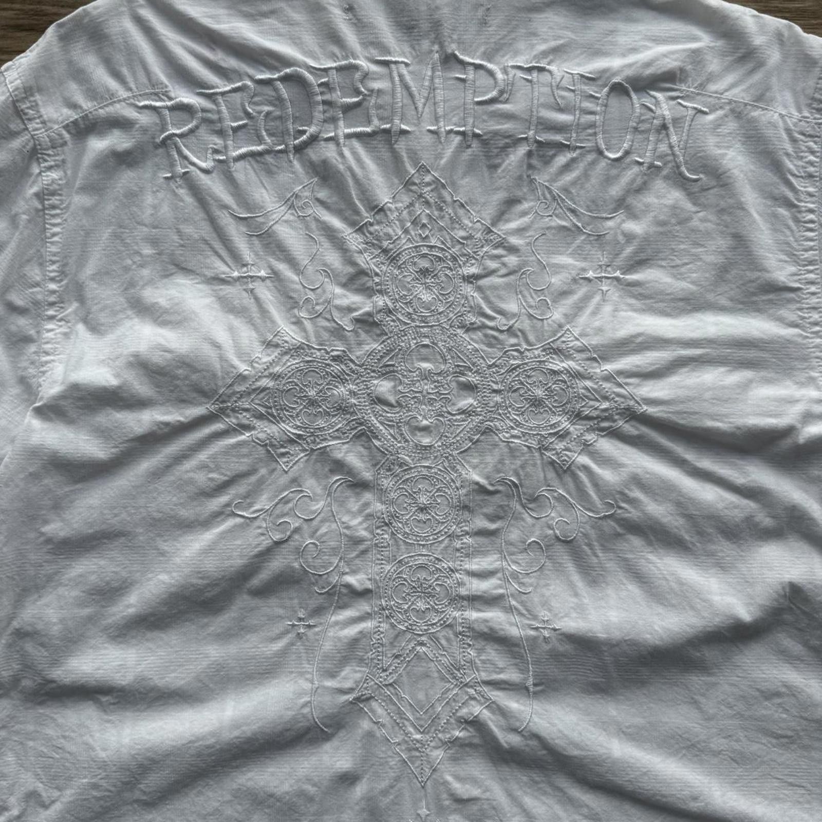 Affliction Y2K Redemption Big Cross Affliction long sleeve shirt Size US XL / EU 56 / 4 - 3 Thumbnail