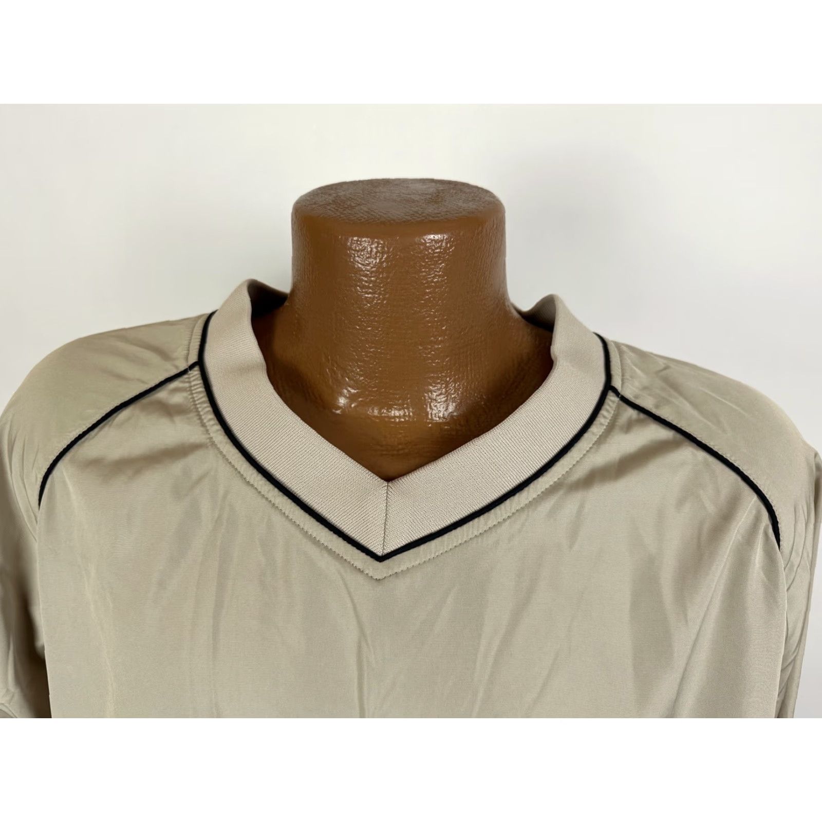 Footjoy VINTAGE FootJoy V-Neck Golf Pullover Jacket Men XL Beige Windbreaker Nylon Zipped Pockets Golf Size US XL / EU 56 / 4 - 4 Thumbnail
