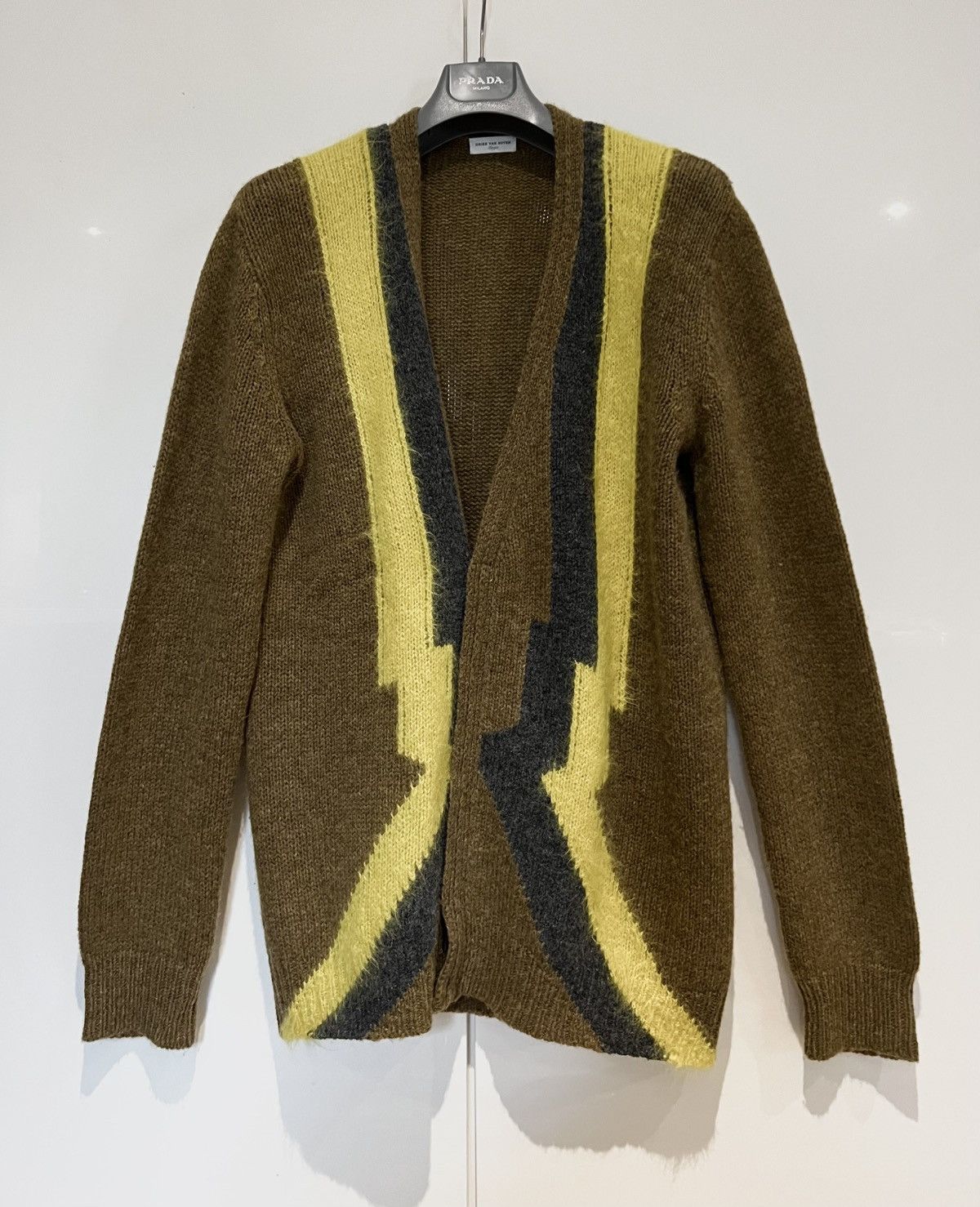 Dries Van Noten Dries Van Noten Lightning Mohair Cardigen Size US L / EU 52-54 / 3 - 1 Thumbnail