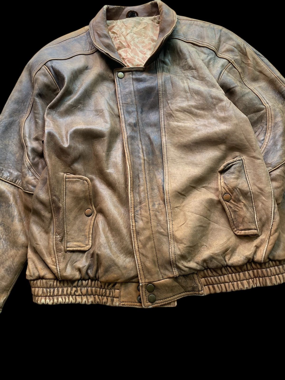 Japanese Brand VINTAGE LEATHER WEAR BOMBER JACKET DESIGN RARE Size US L / EU 52-54 / 3 - 6 Thumbnail