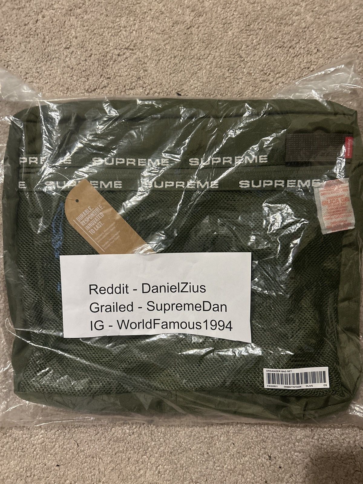 Supreme Supreme Organizer Pouch Set 'Olive' Size ONE SIZE - 5 Thumbnail