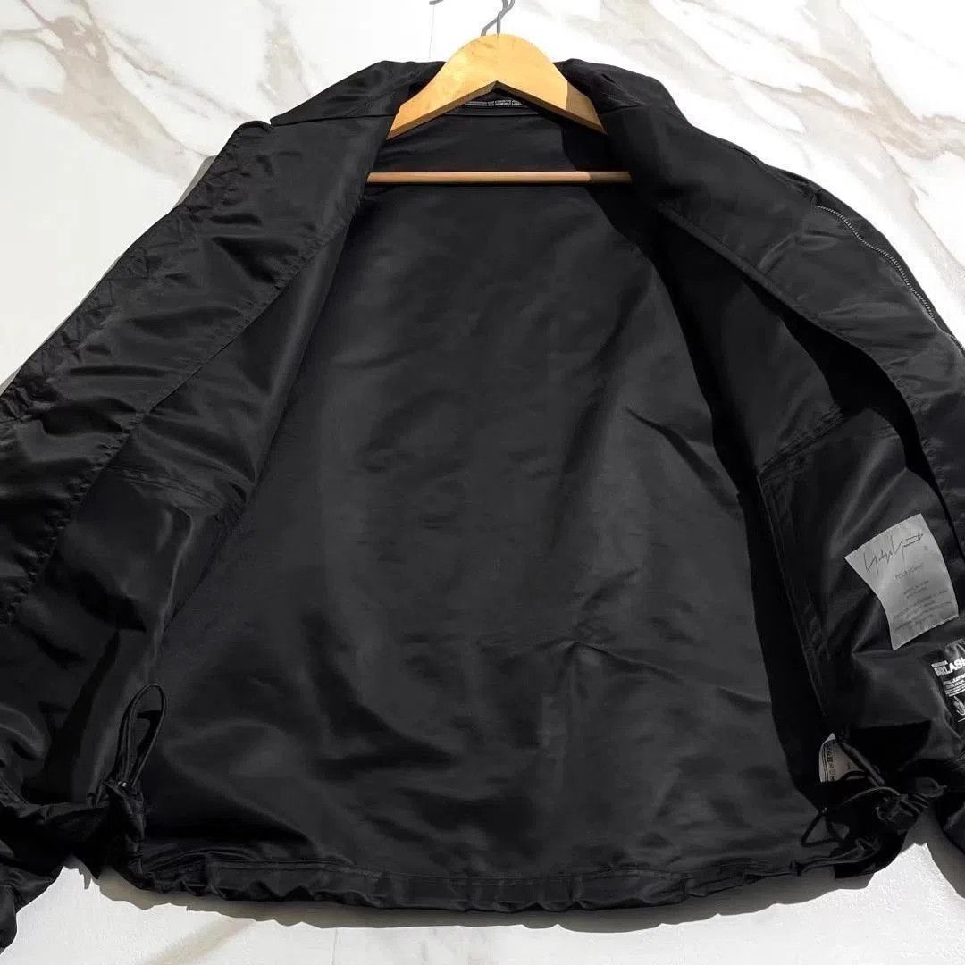 Yohji Yamamoto Black Zip-Front Bomber Jacket. Size US M / EU 48-50 / 2 - 5 Thumbnail
