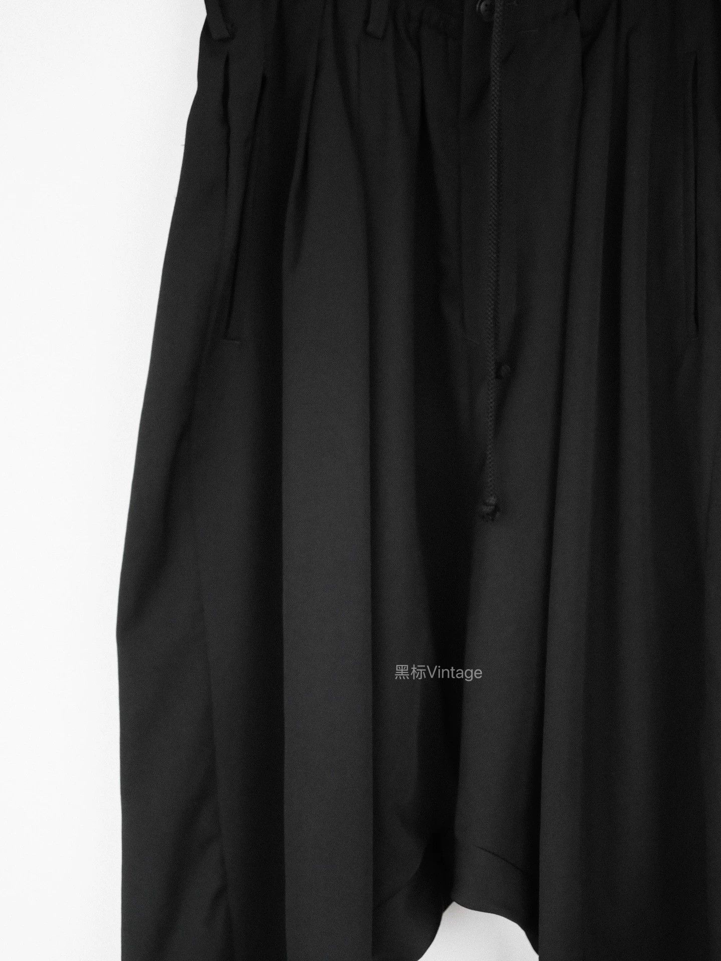 Yohji Yamamoto Yohji Yamamoto 25aw Vintage Drawstring Wide Leg 8pt Pants Size US 32 / EU 48 - 4 Thumbnail