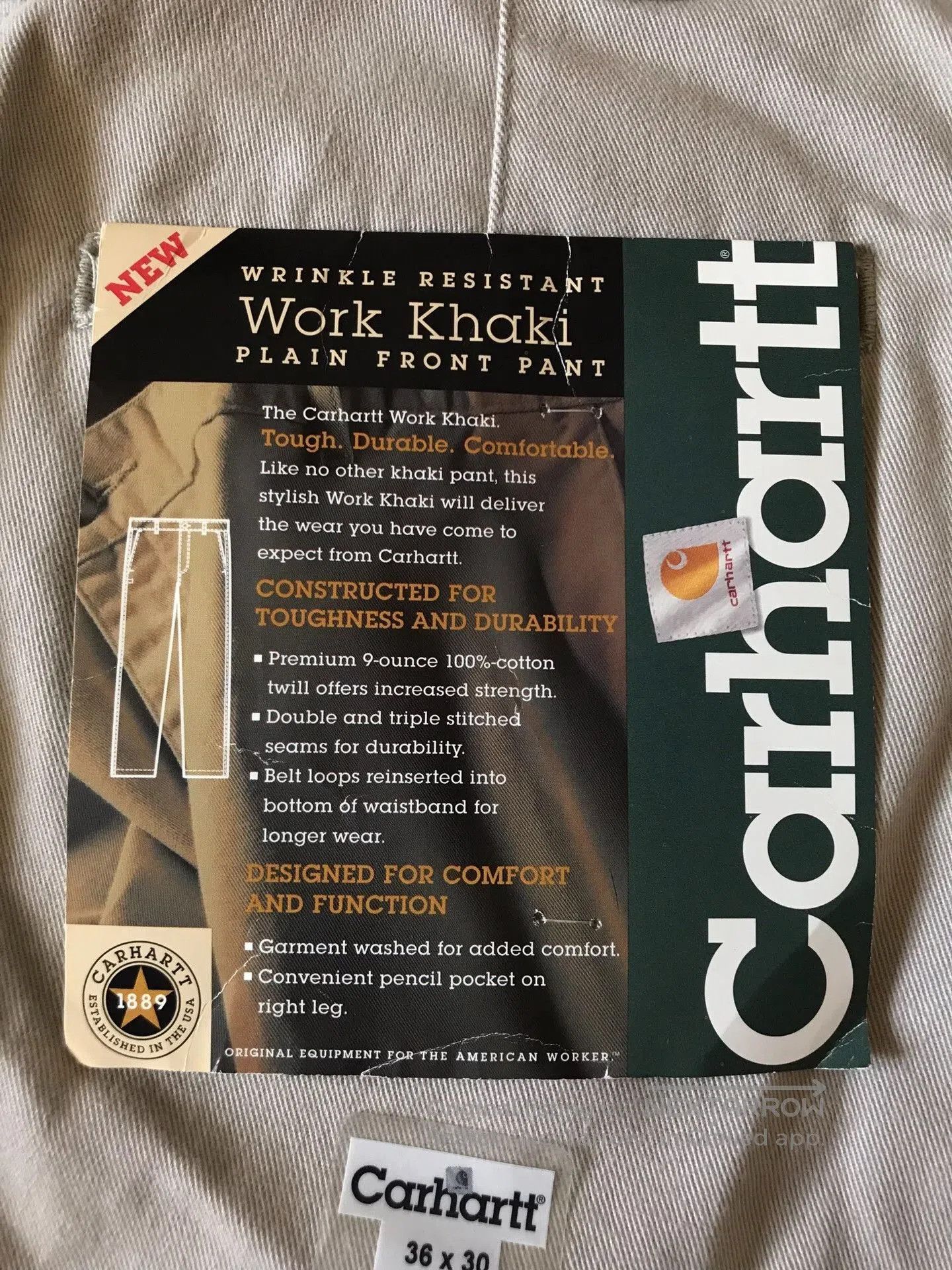Carhartt Carhartt B129 STN Work Pants. Size US 36 / EU 52 - 8 Thumbnail