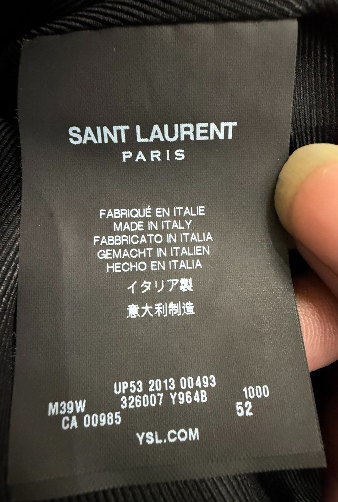 Saint Laurent Paris Saint Laurent Paris 2013FW Lambskin & Wool Spliced Jacket Size US L / EU 52-54 / 3 - 5 Thumbnail