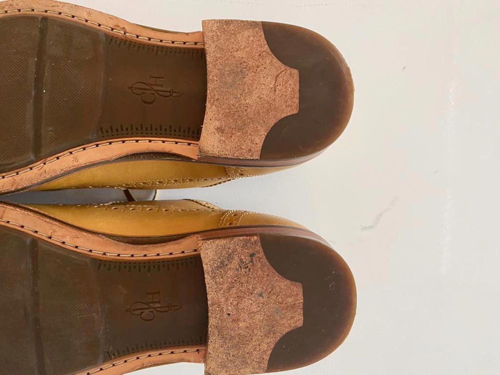 Florsheim COLE HAAN Size 10 Tan Brogues Leather Brogue Lace Up Shoes Size US 10 / EU 43 - 4 Thumbnail