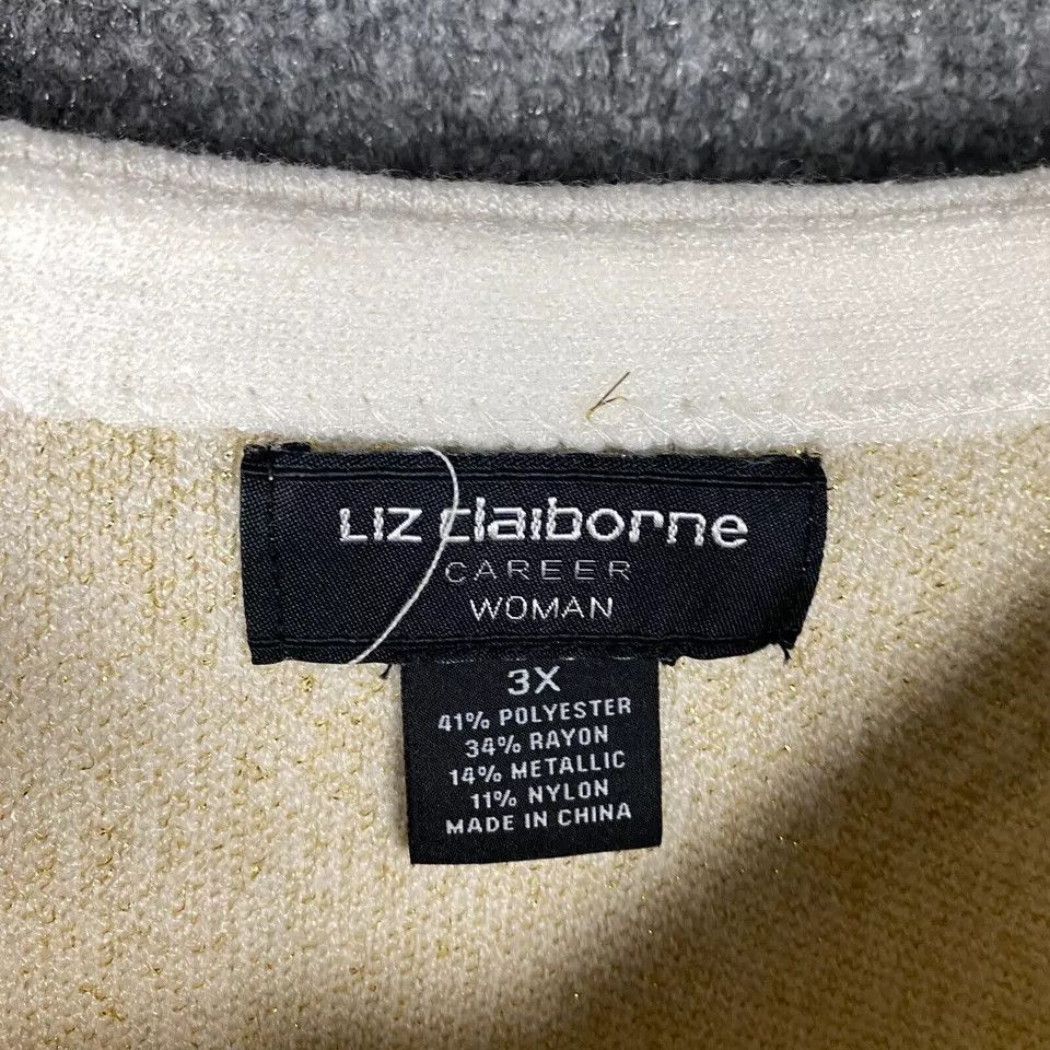 Other Liz Claiborne Sweater Women's 3X Career Polyester Plus Size ONE SIZE - 3 Thumbnail