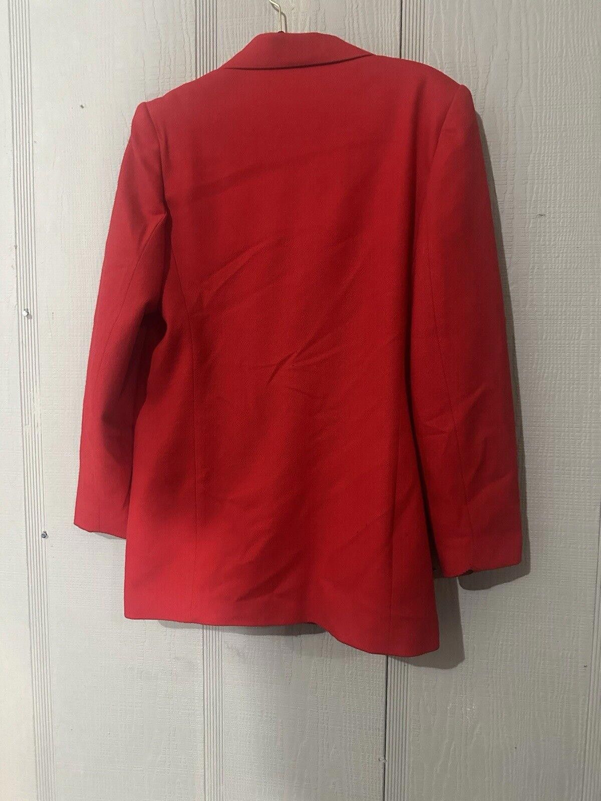 Designer Women's Vintage Blazer Red Size 14 Worthington Size XL / US 12-14 / IT 48-50 - 5 Thumbnail