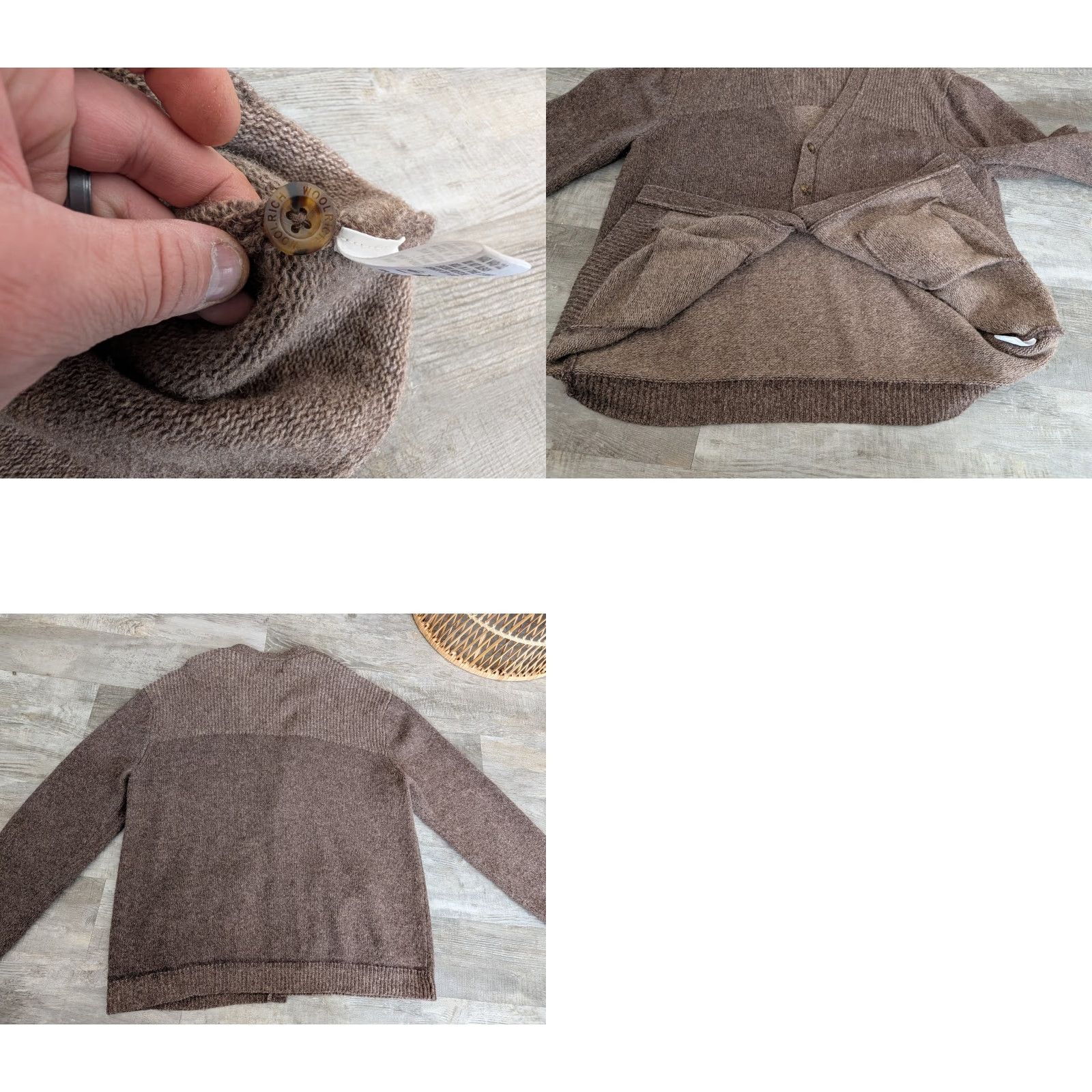 Vintage VINTAGE Woolrich Cardigan Sweater Mens XL Wood Brown Lamb's Wool Knit Cobain Grandpa 90s Outdoors Casual Size US XL / EU 56 / 4 - 10 Thumbnail