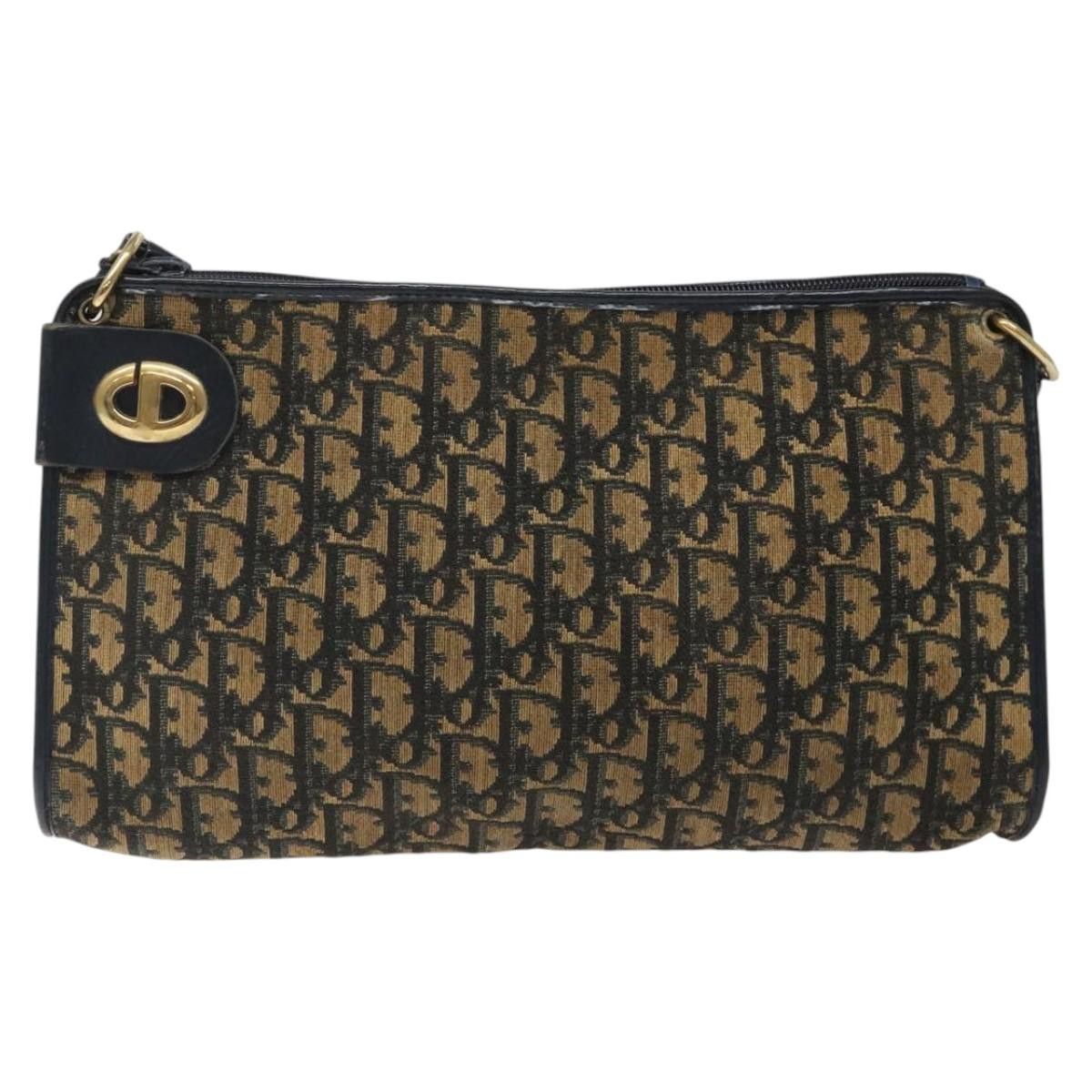 Dior DIOR Trotter Canvas Shoulder Bag Navy Gold Size ONE SIZE - 2 Thumbnail
