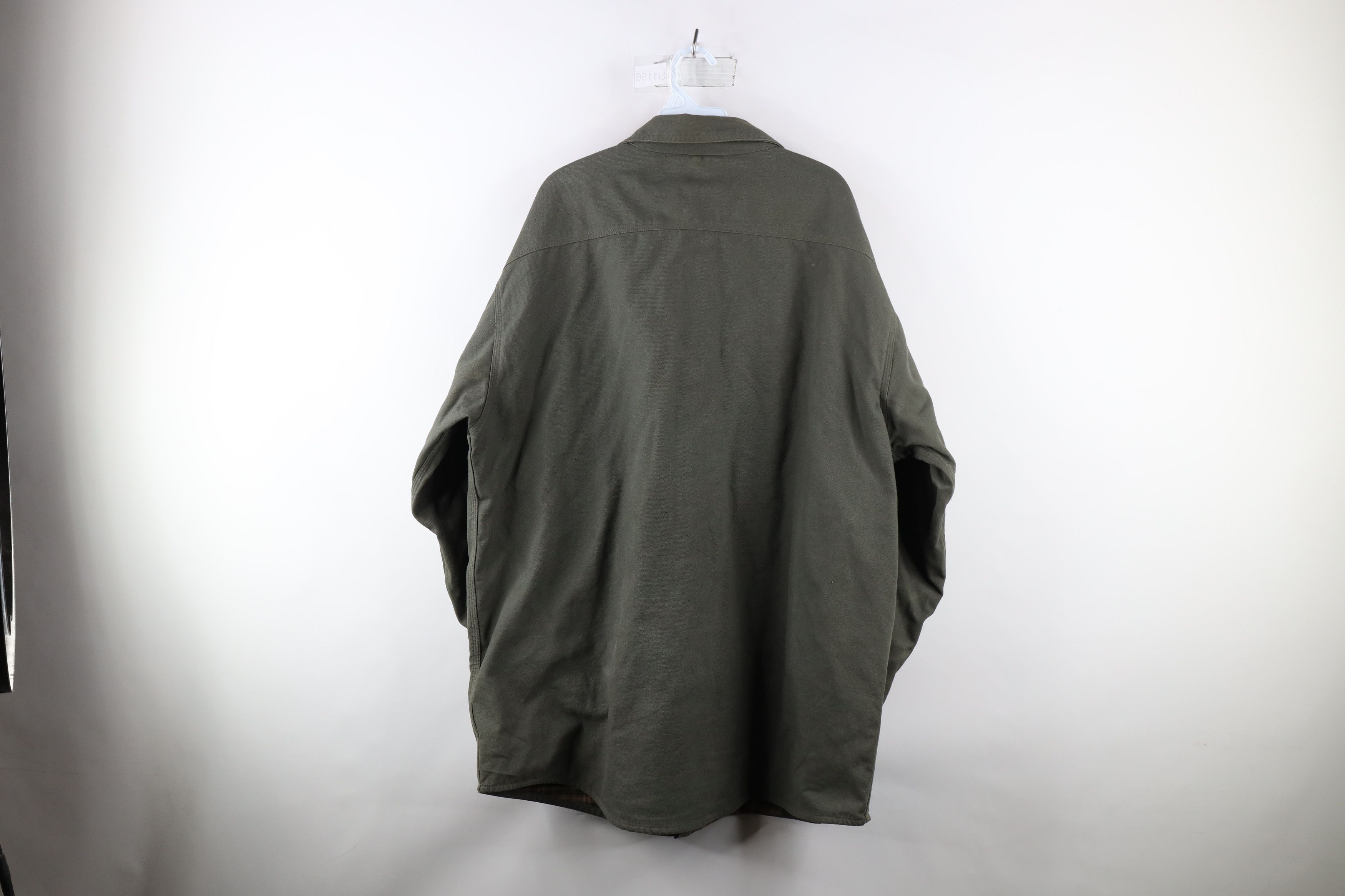 Carhartt Vintage Carhartt Lined Canvas Button Shirt Jacket Green Size US XL / EU 56 / 4 - 13 Thumbnail