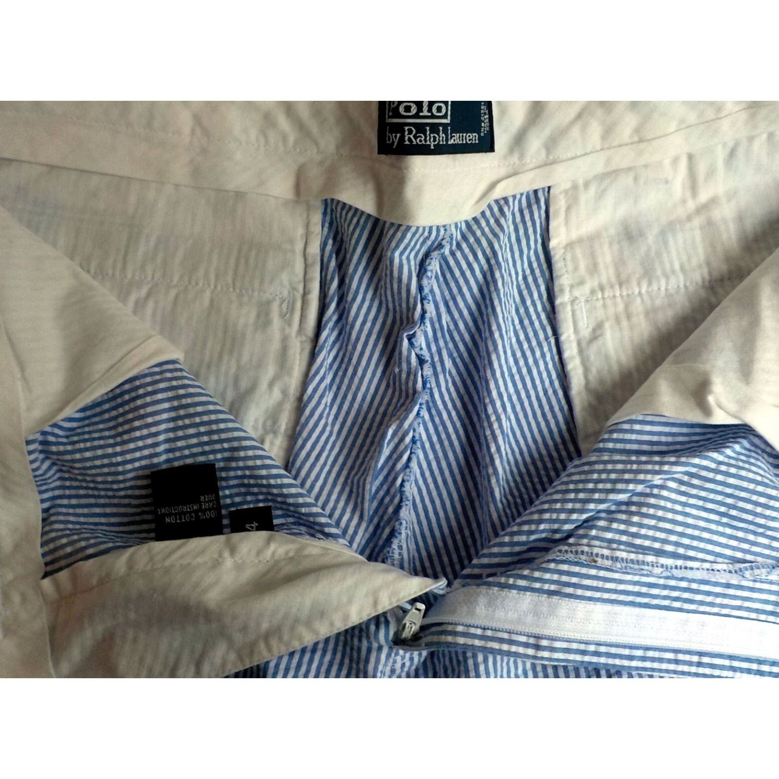 Ralph Lauren Ralph Lauren Shorts Flat Front Seersucker Cotton Blue Mens SZ 34 Size US S / EU 44-46 / 1 - 4 Thumbnail