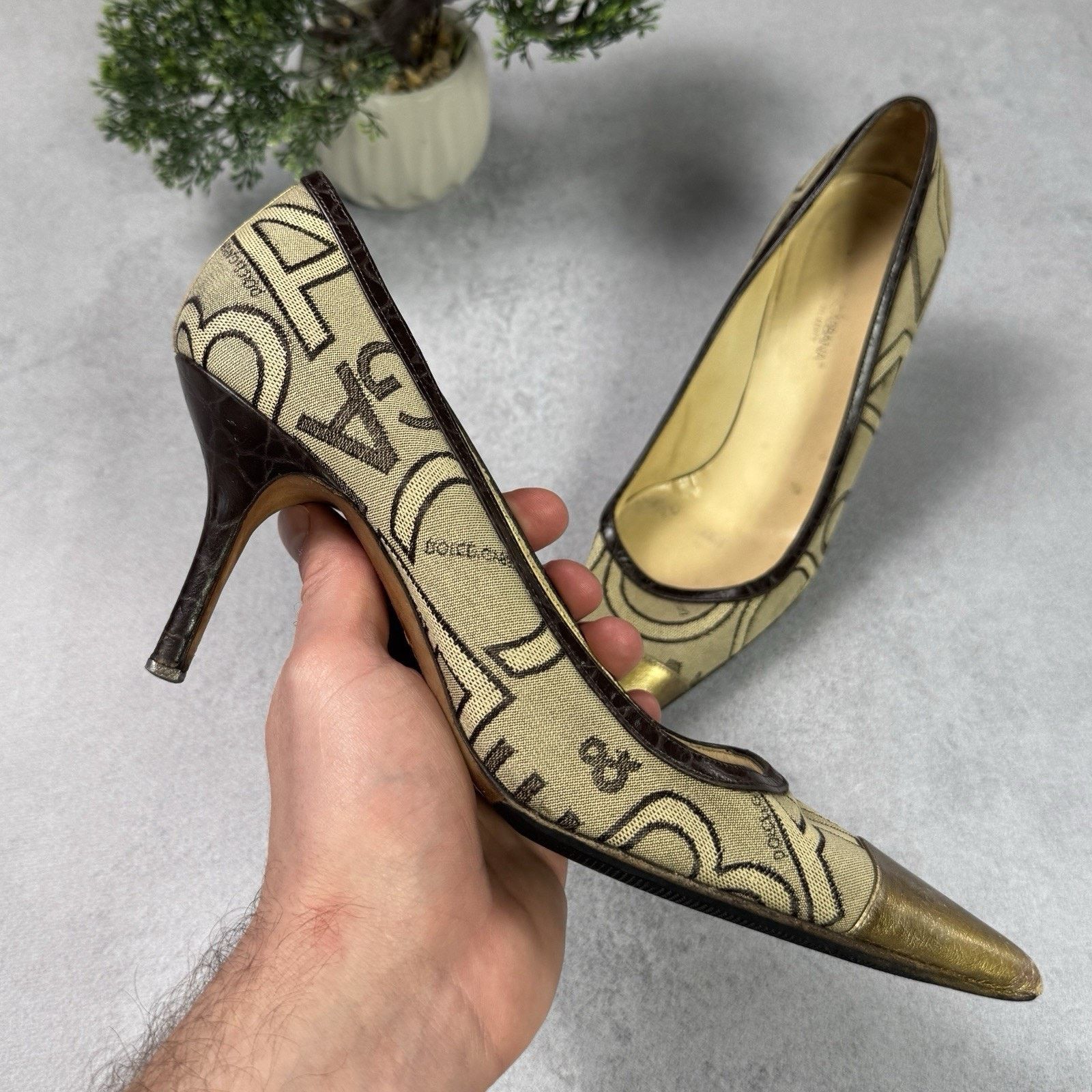 Dolce & Gabbana Dolce Gabbana Womrn Monogram Hells Pumps Size 38.5 US 8.5 Size US 8.5 / IT 38.5 - 1 Thumbnail