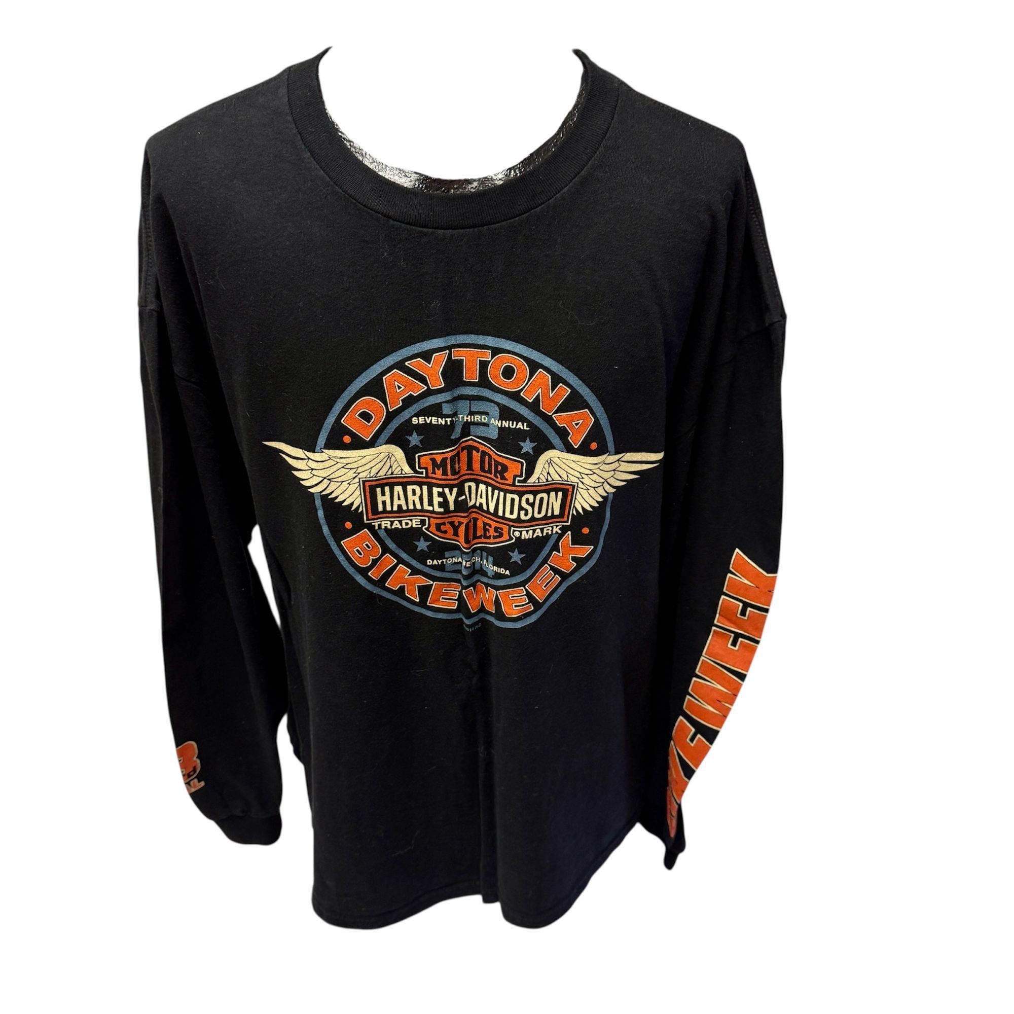 Harley Davidson Motorcycle 73rd Annual DAYTONA Beach BIKE Week H-D LS Shirt Size US XXL / EU 58 / 5 - 4 Thumbnail