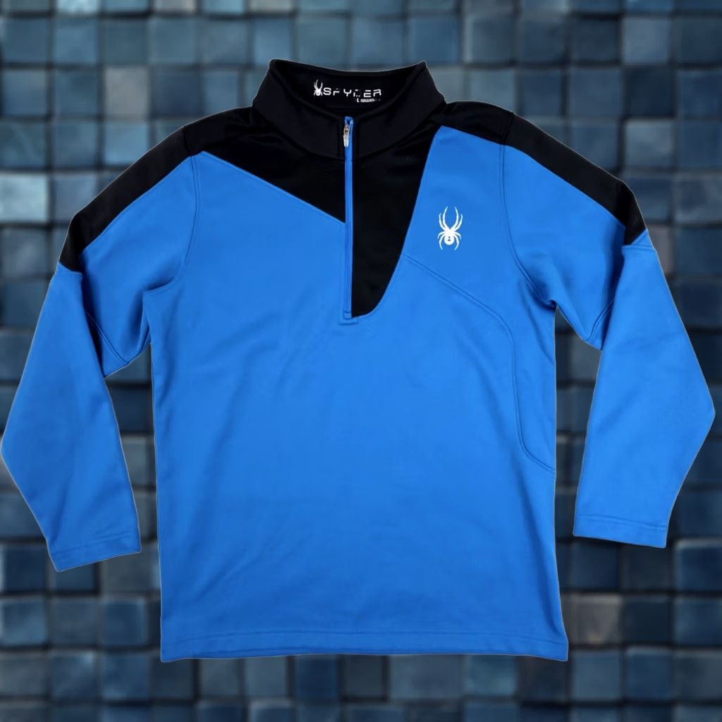 Spyder Spyder Sweater Pullover 1/4 Zip Fleece Men S Black Blue Two Tone 38 Chest Size US S / EU 44-46 / 1 - 1 Thumbnail