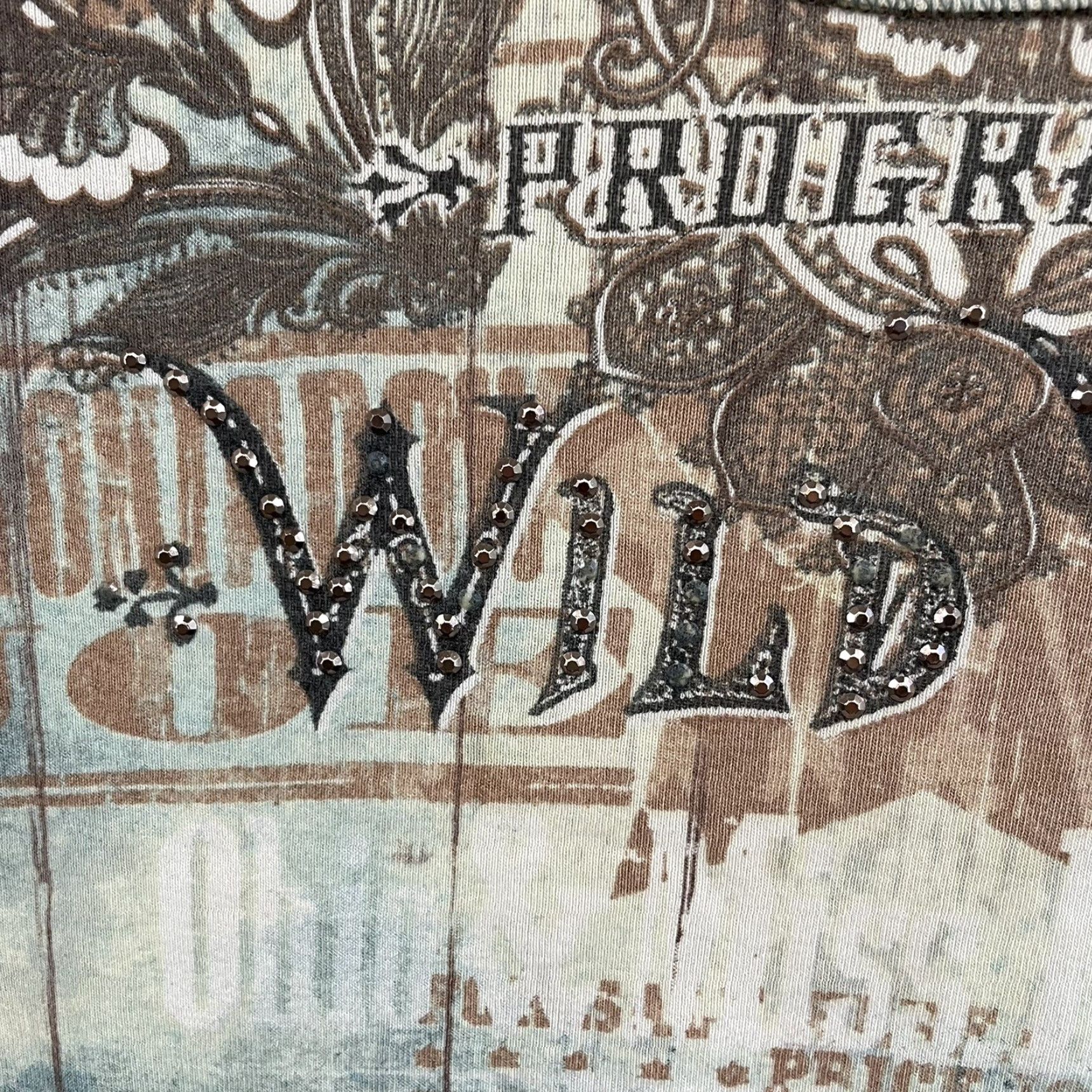 Vintage VINTAGE Y2K Top Shirt Western Cowboy Cowgirl Boho Grunge L Beige Nike? Size L / US 10 / IT 46 - 4 Thumbnail