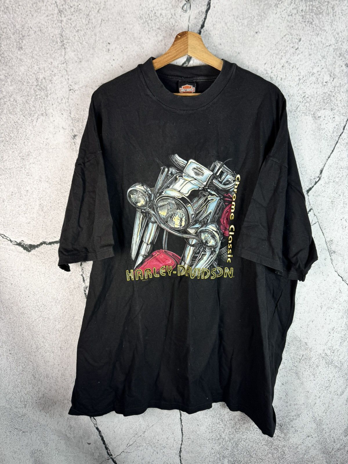 Harley Davidson Vintage 3D Emblem Harley-Davison 1999 T-Shirt Size US XXL / EU 58 / 5 - 1 Thumbnail