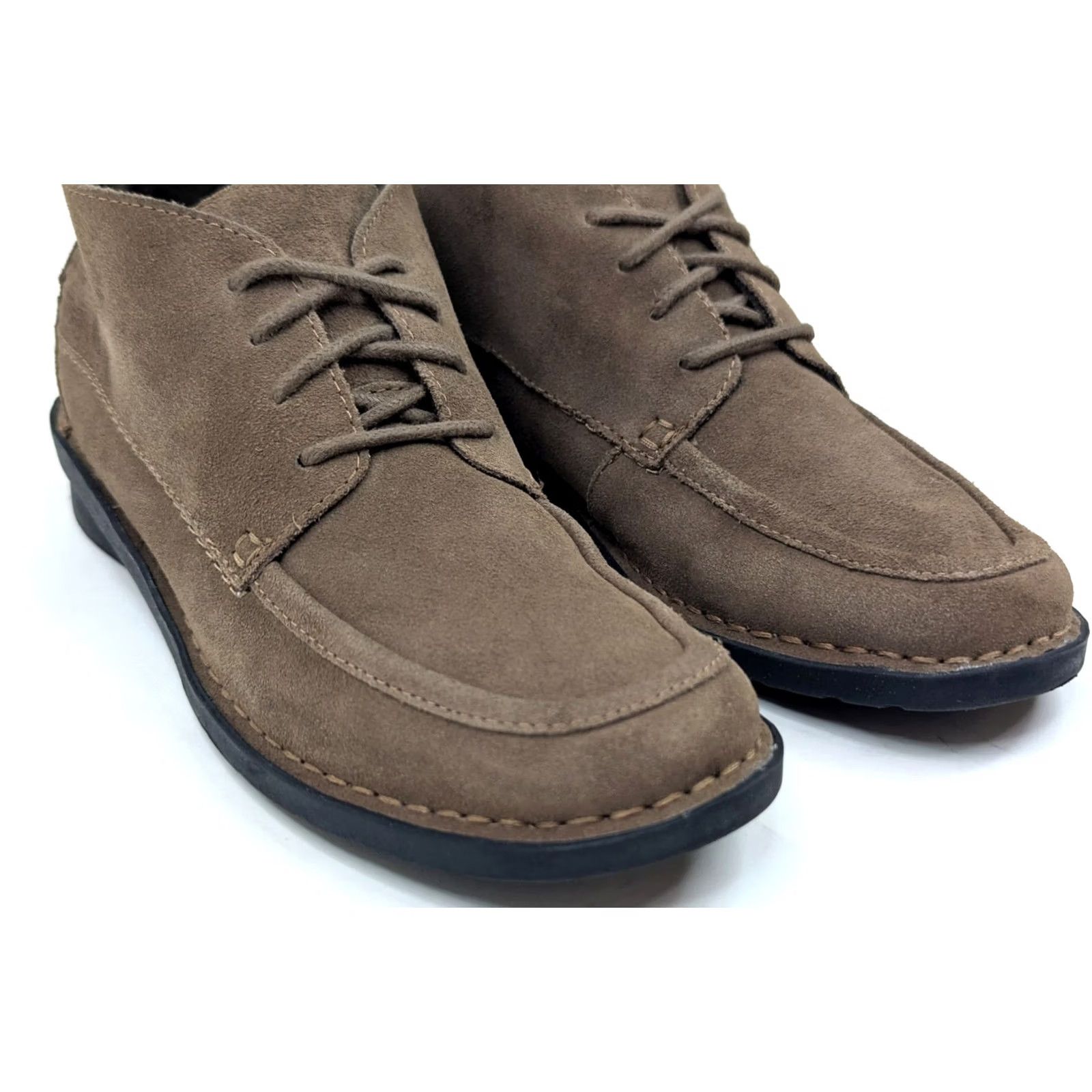 Clarks Clarks Nikki Class Taupe Suede Leather Moccasin Ankle Booties Women 7M Brown EUC Vintage No Shirt? No, keep structure Size ONE SIZE - 4 Thumbnail