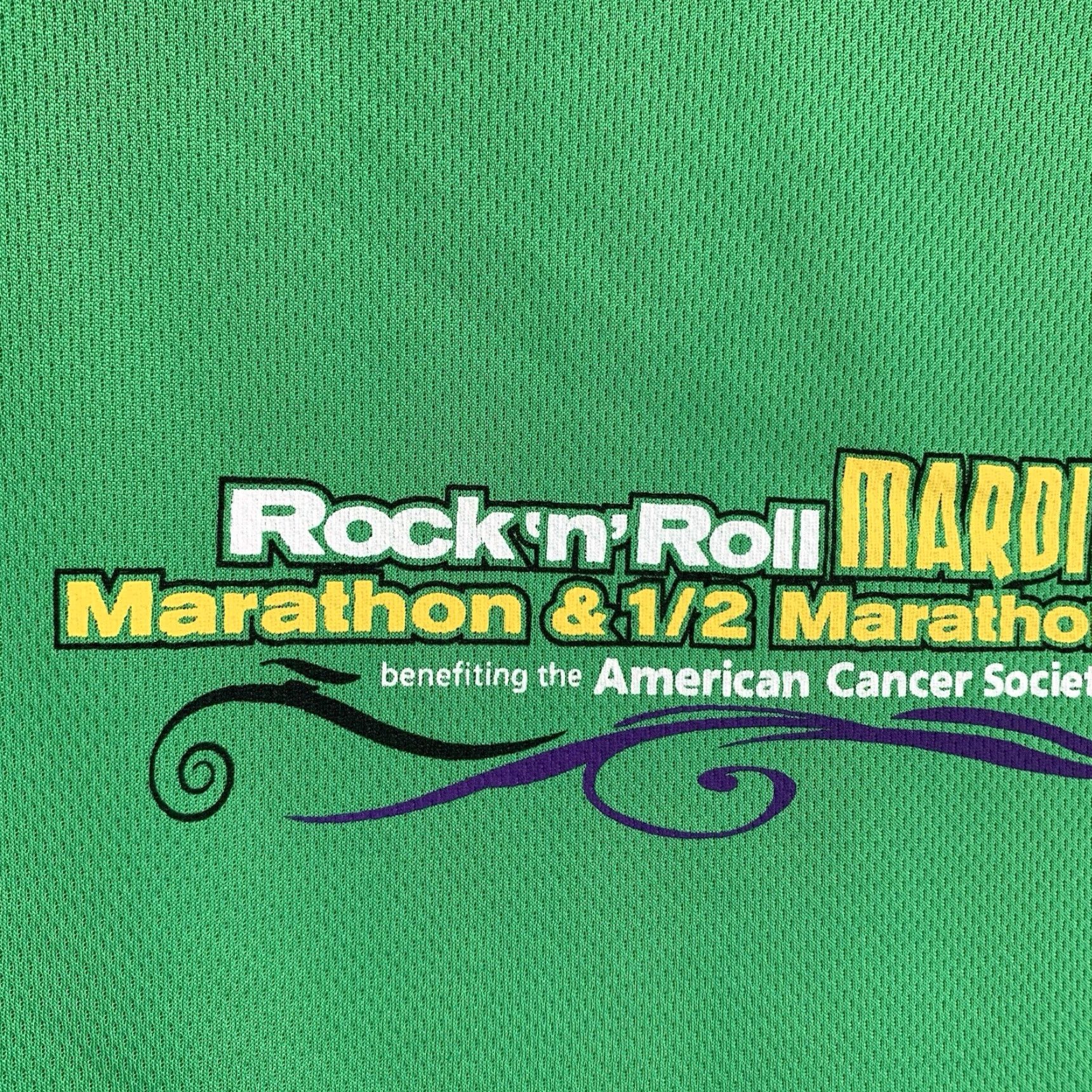 Brooks Brooks Running Shirt Rock & Roll Mardi Gras Marathon 2011 Medium Shirt Unisex Adults Green Graphic Print 100% Polyester T-Shirt Size US M / EU 48-50 / 2 - 7 Thumbnail