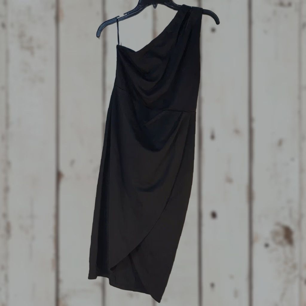 Vintage Grace Karin Women's Knee-Length Formal Dress One Shoulder Black Size M Evening Party Elegant Size M / US 6-8 / IT 42-44 - 1 Thumbnail