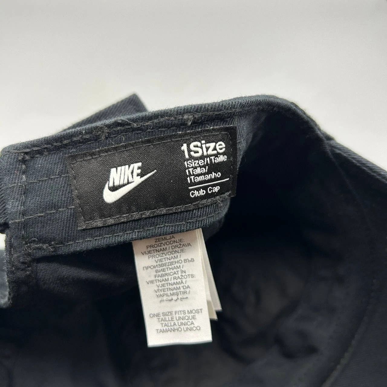 Nike Nike Club Hat Men Black Embroidered Swoosh Strap Back Cotton Size ONE SIZE - 8 Thumbnail