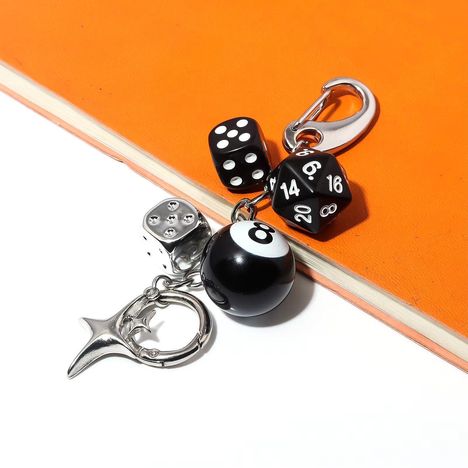 Jewelry Star Alloy Waist Charms Dice Keychain Size ONE SIZE - 2 Thumbnail