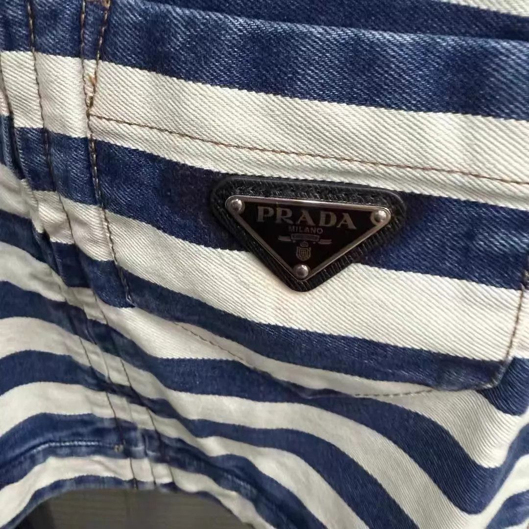 Prada Prada Striped Metal Triangle Jacket NEW with tags 42 Size M / US 6-8 / IT 42-44 - 2 Thumbnail