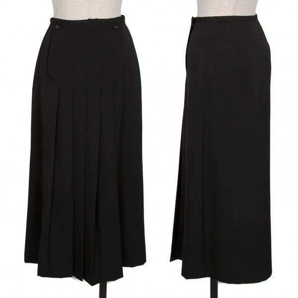 Comme des Garcons Comme des Garcons size M Retro black pleated overskirt Size 23" - 1 Thumbnail