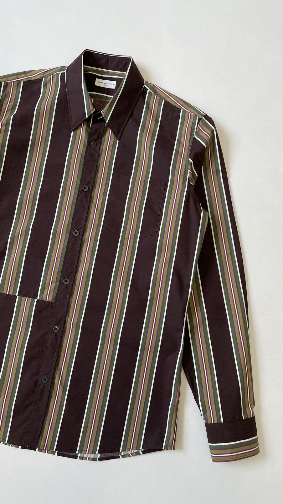 Dries Van Noten Sample Panelled 70s Stripe Shirt Size US M / EU 48-50 / 2 - 6 Thumbnail